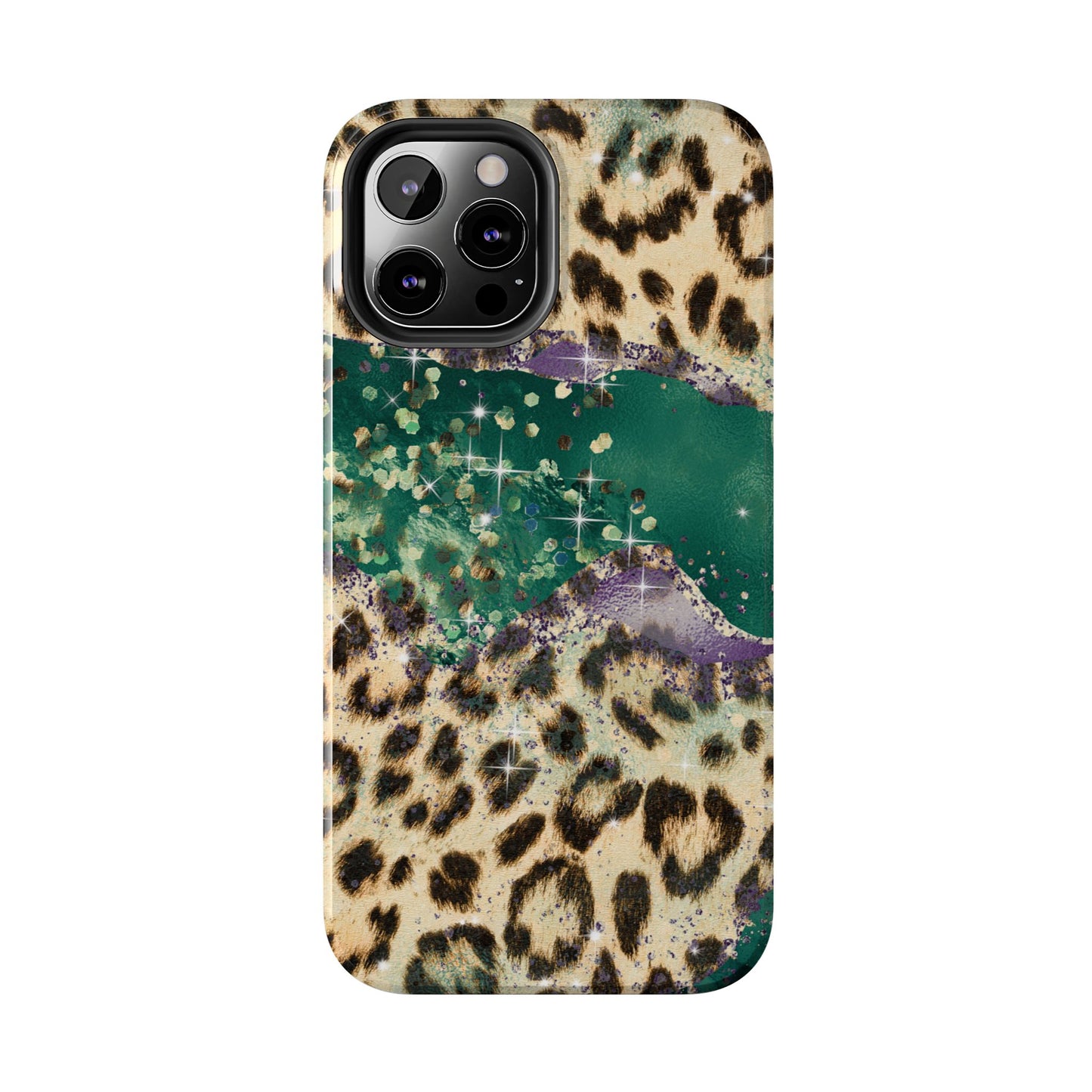 Emerald Glitter Leopard Print - iPhone Series Case