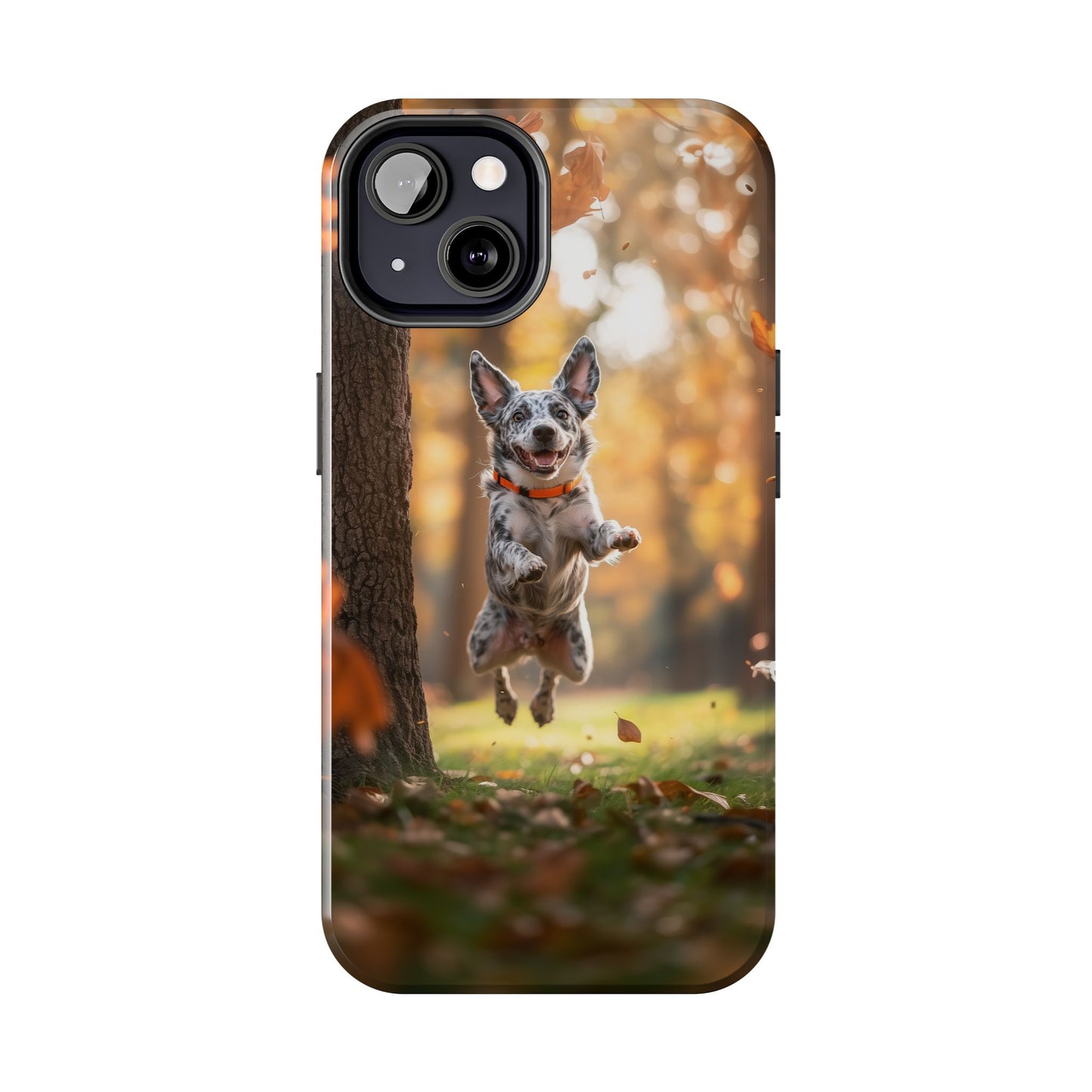 Energetic Blue Heeler Forest Pup Phone Case – Durable Outdoor-Inspired Design