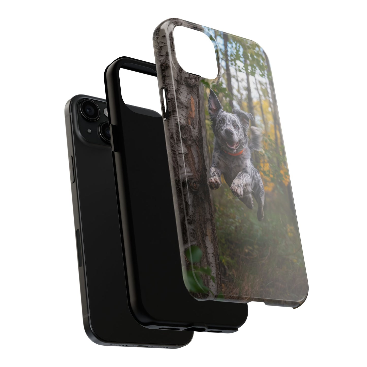 Happy Forest Dog iPhone Case – Nature-Inspired Protective Cover