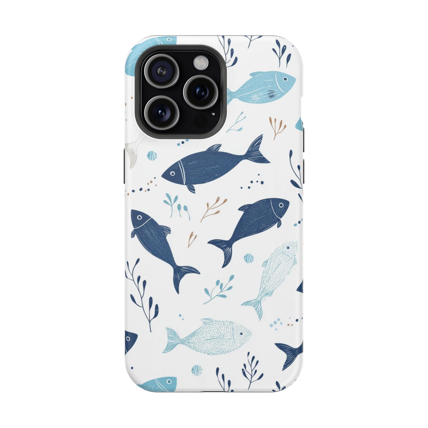 Oceanic Blue Fish Pattern - MagSafe iPhone Series Case