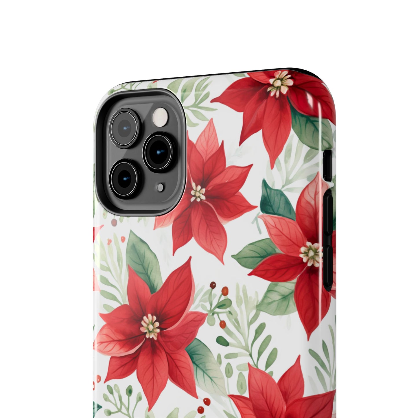 Festive Poinsettia Holiday Pattern – iPhone Series Case