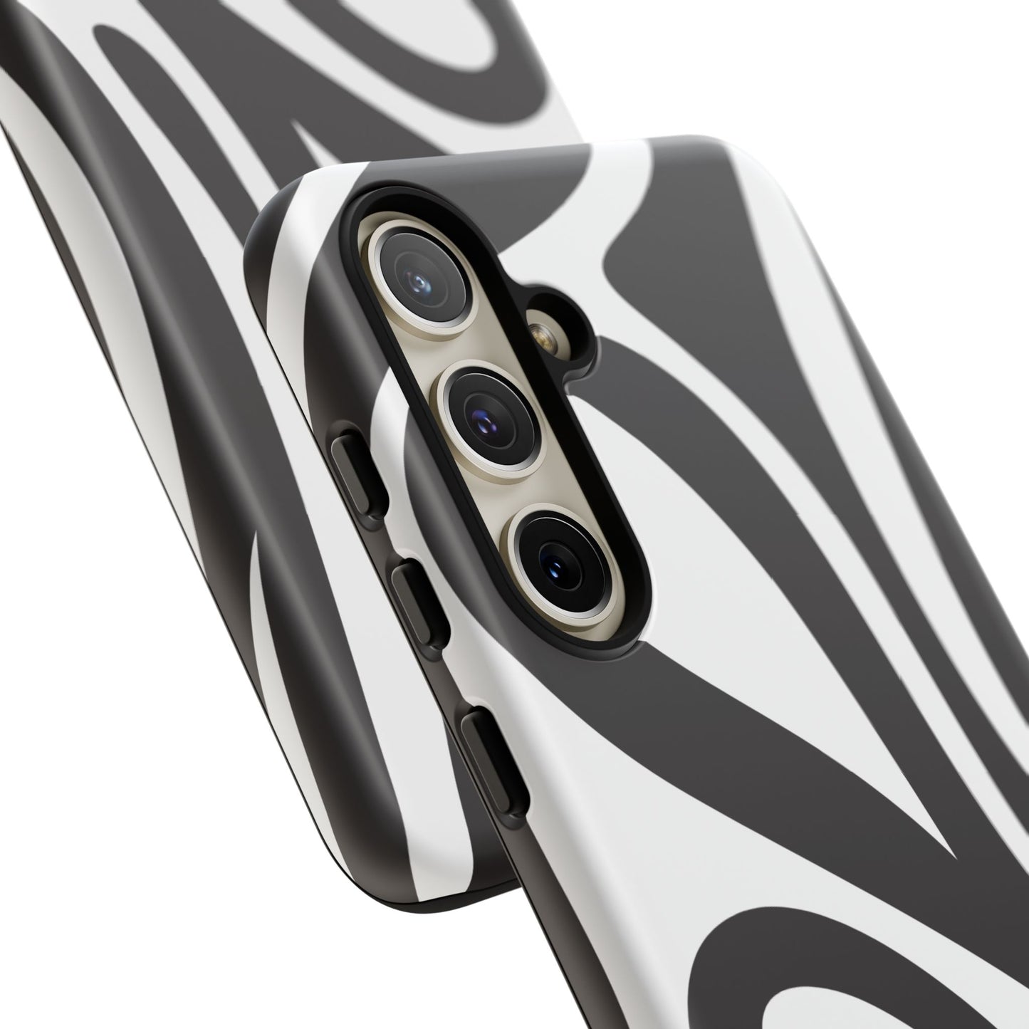 Modern Black and White Abstract Tough Samsung Galaxy Case – Bold Graphic Pattern with Dual-Layer Protection