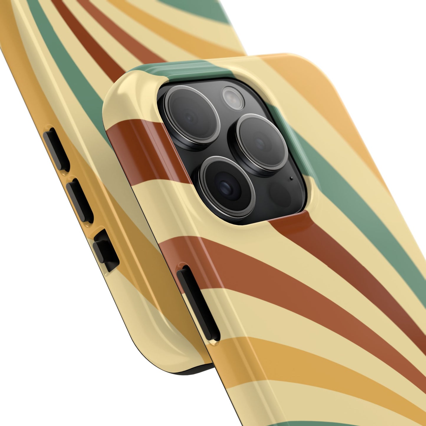 Earthy Retro Swirl iPhone Case – Dual-Layer Protection with 70s-Inspired Earth Tones