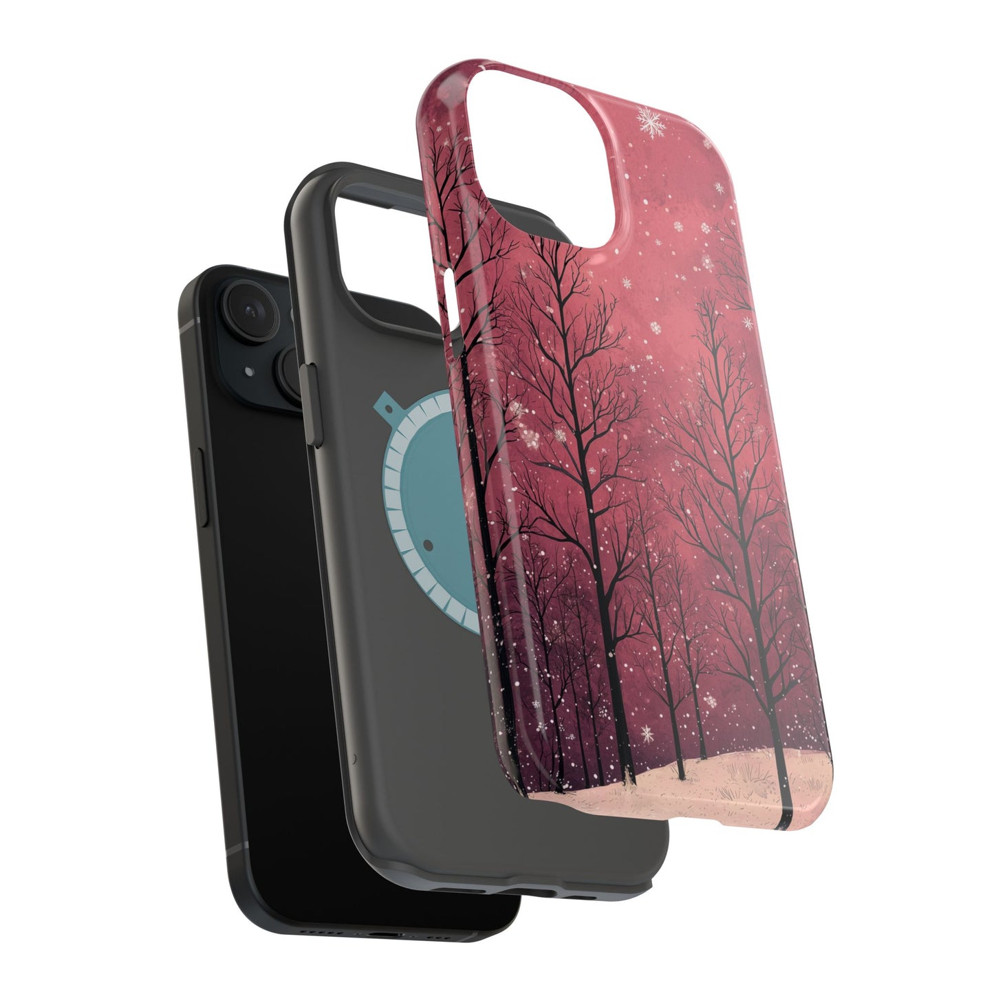 Pink Winter Twilight Forest - MagSafe iPhone Series Case