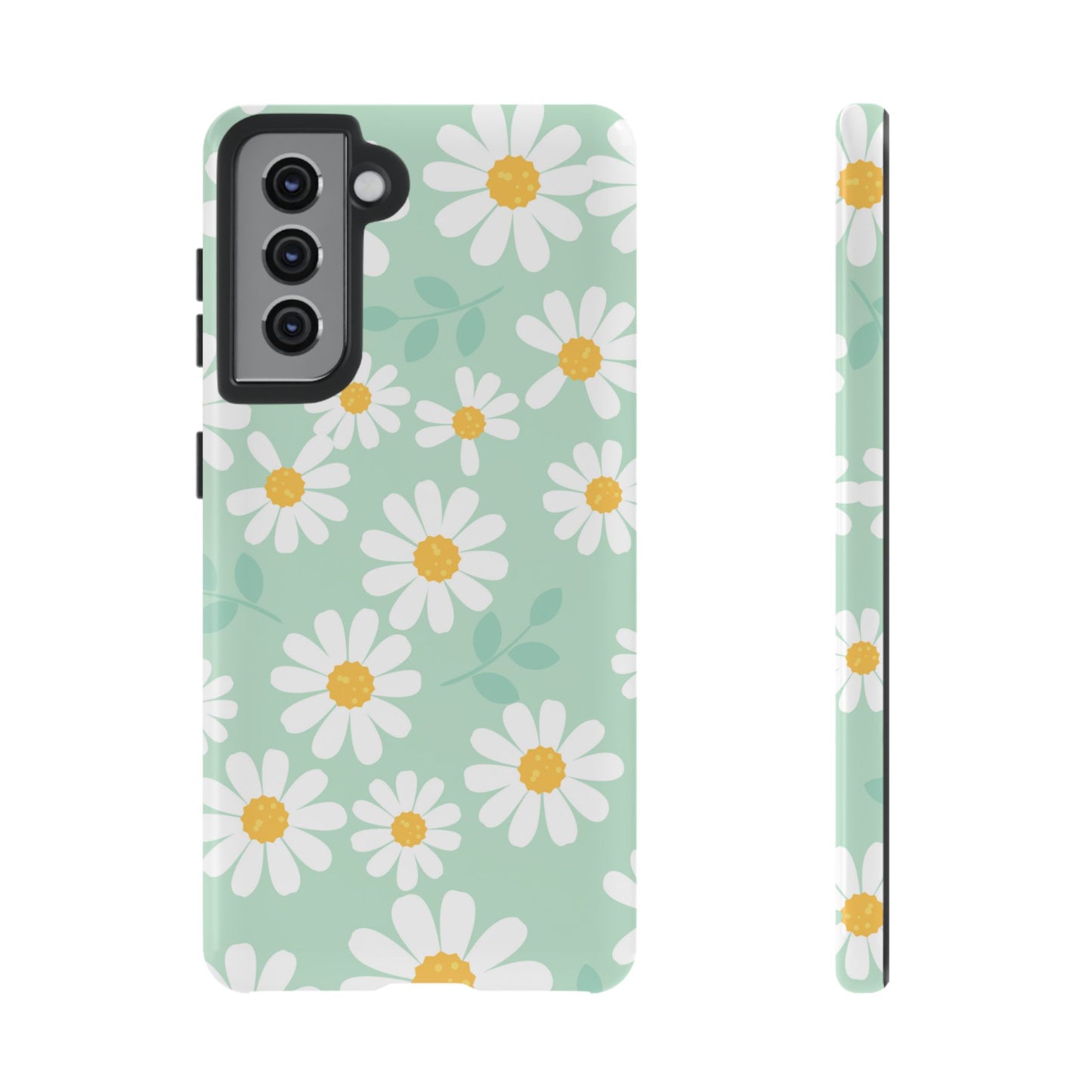 Charming Daisy Floral Tough Samsung Galaxy Case – Spring Pastel Design, Shockproof & Slim