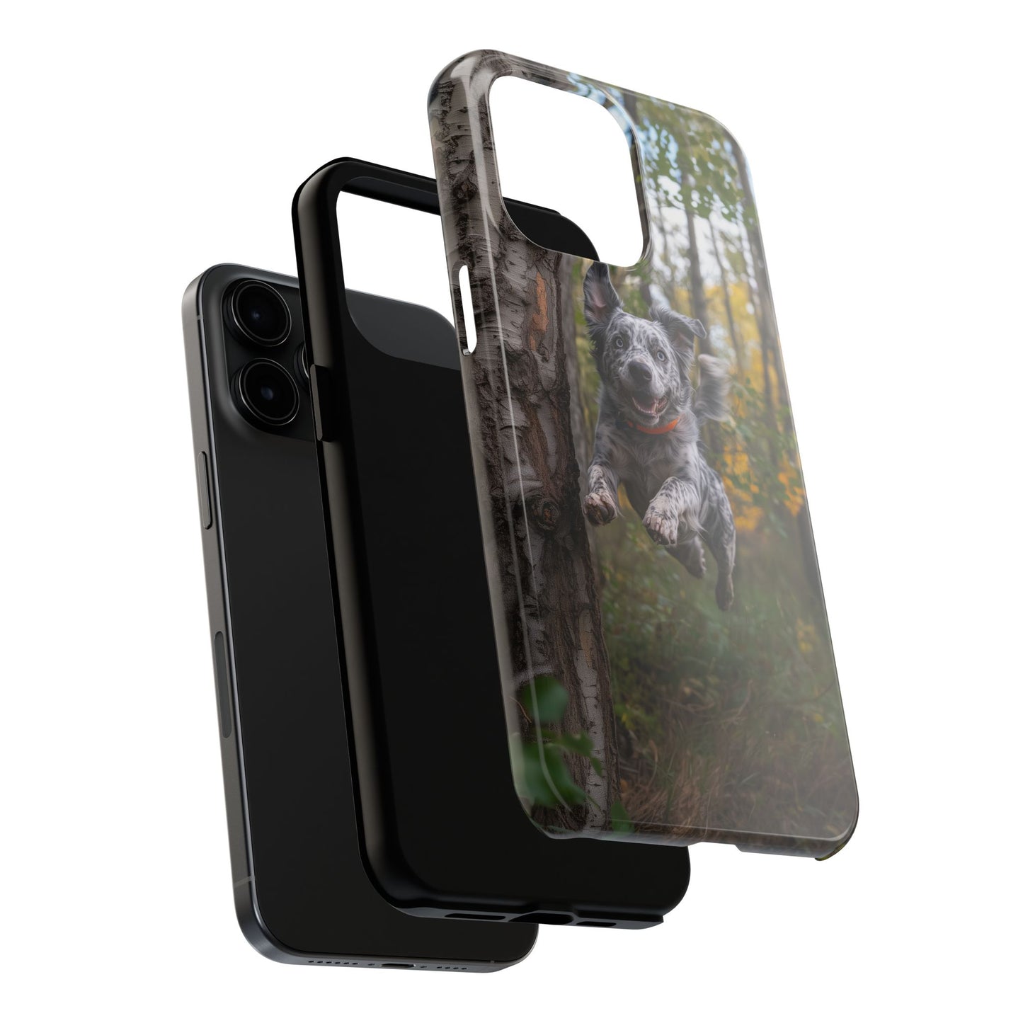 Happy Forest Dog iPhone Case – Nature-Inspired Protective Cover