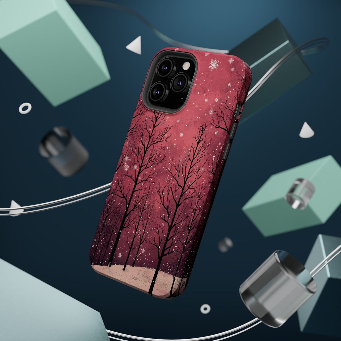 Pink Winter Twilight Forest - MagSafe iPhone Series Case