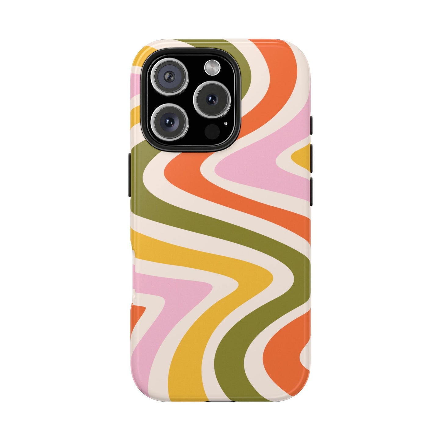 Retro Groove iPhone Case – 70s-Inspired Design with Dual-Layer Protection
