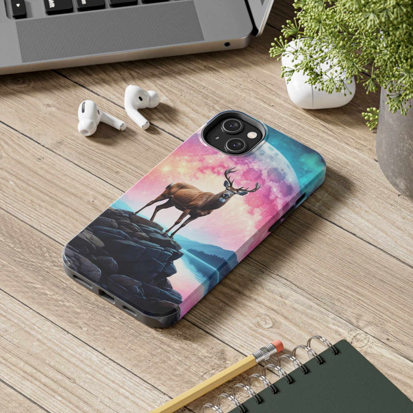 Stag in Moonlit Glow iPhone Case