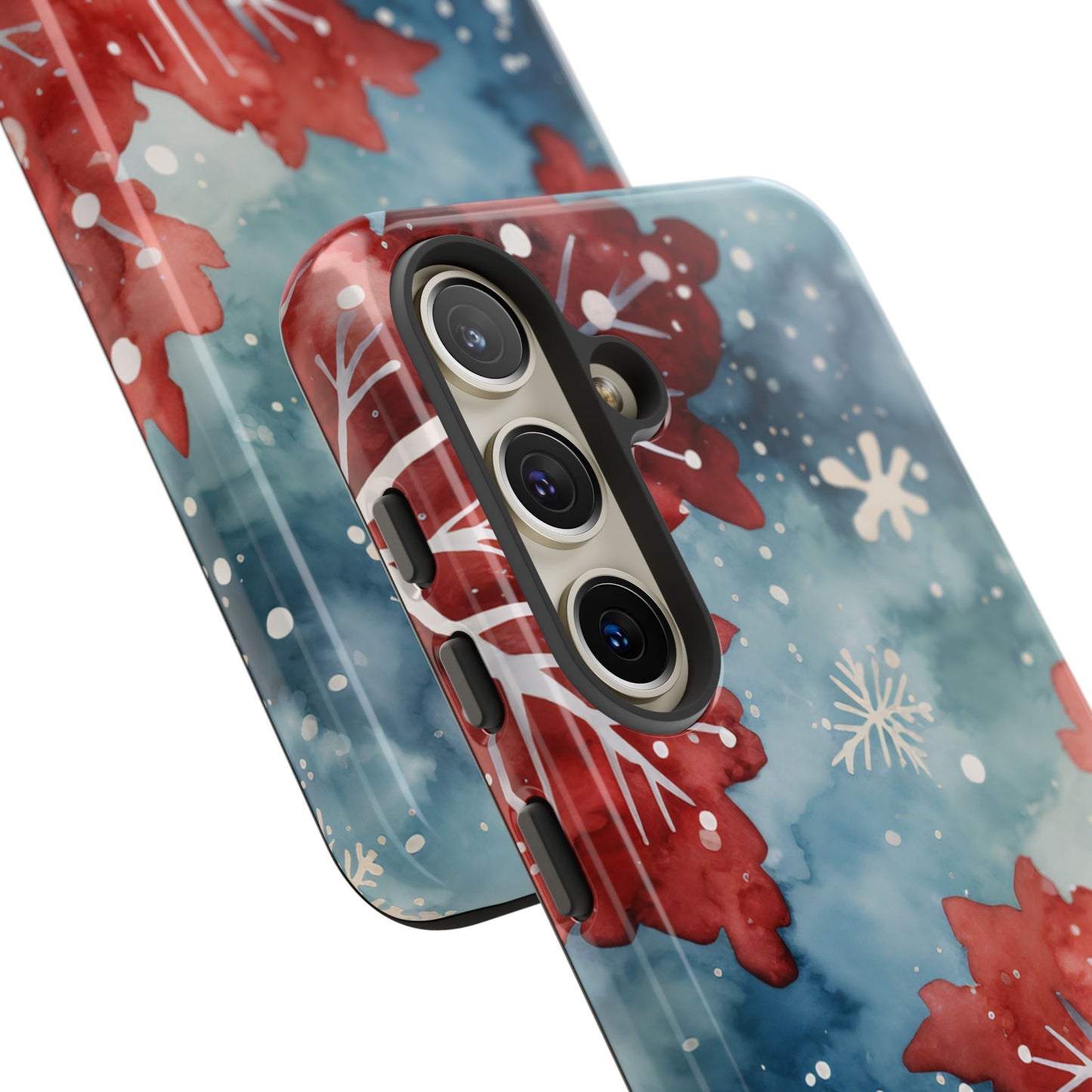 Crimson Snowflake Charm – Samsung Galaxy Case