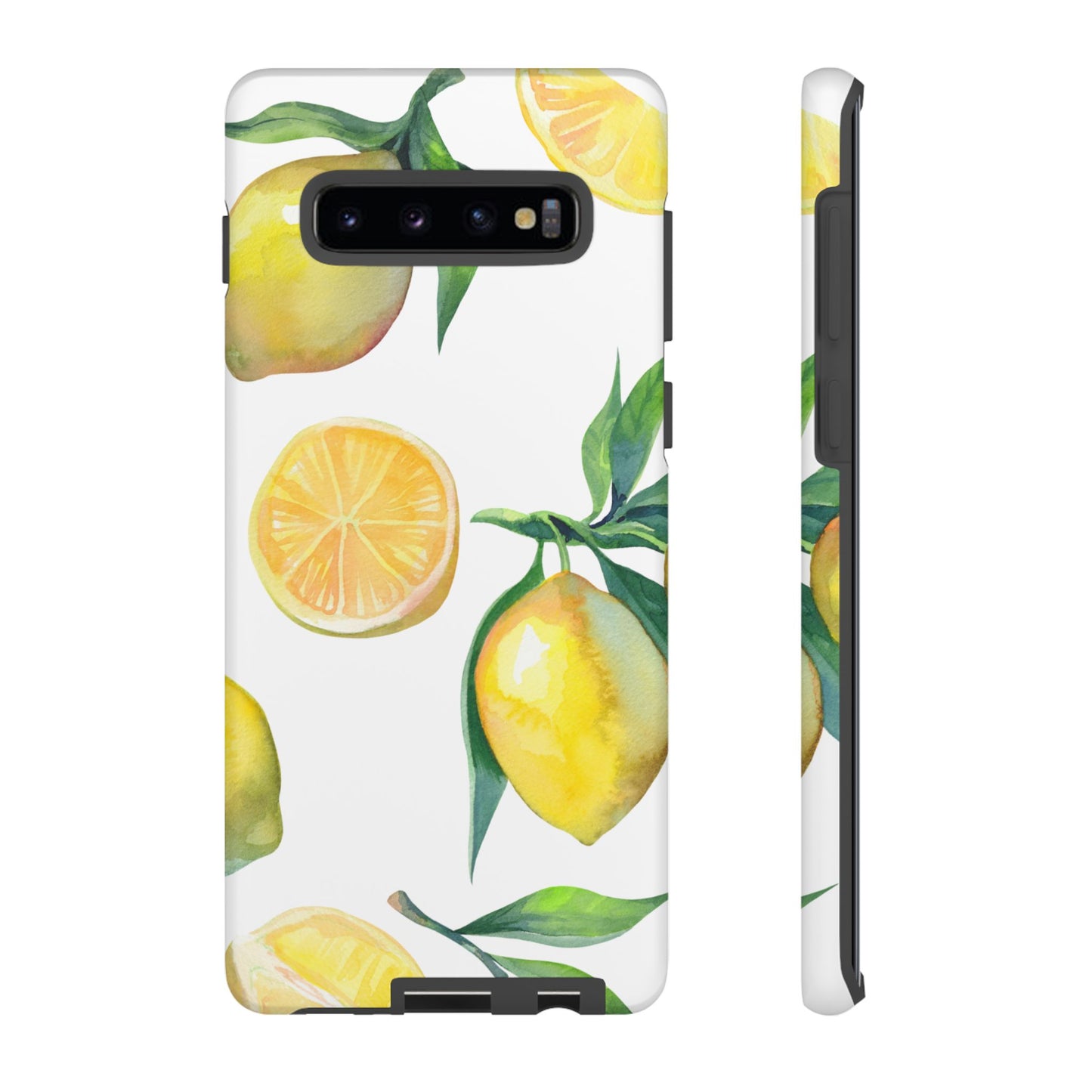 Lemon Grove Watercolor Tough Samsung Galaxy  Case – Fresh Citrus Design, Dual-Layer Protection