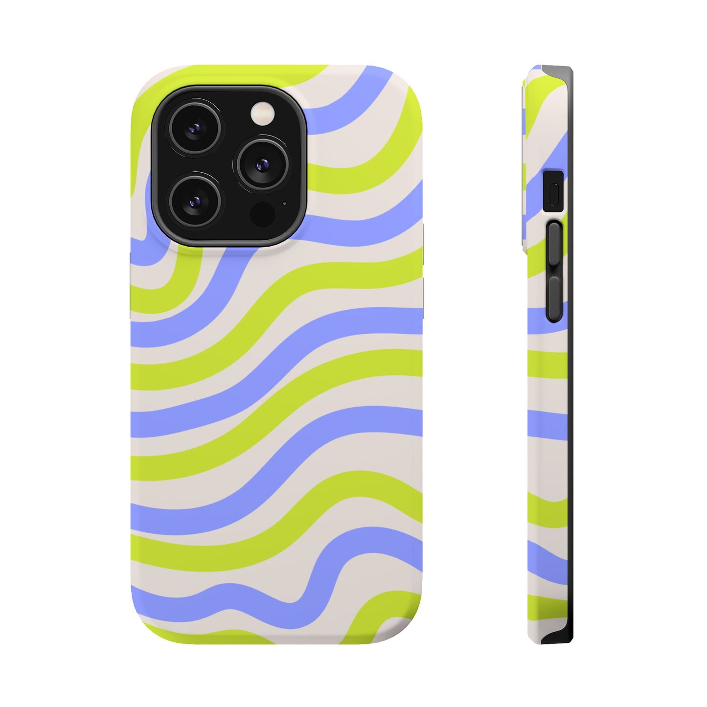Neon Wave MagSafe iPhone Case – Bold Dual-Layer Protection with 70s-Inspired Vibe