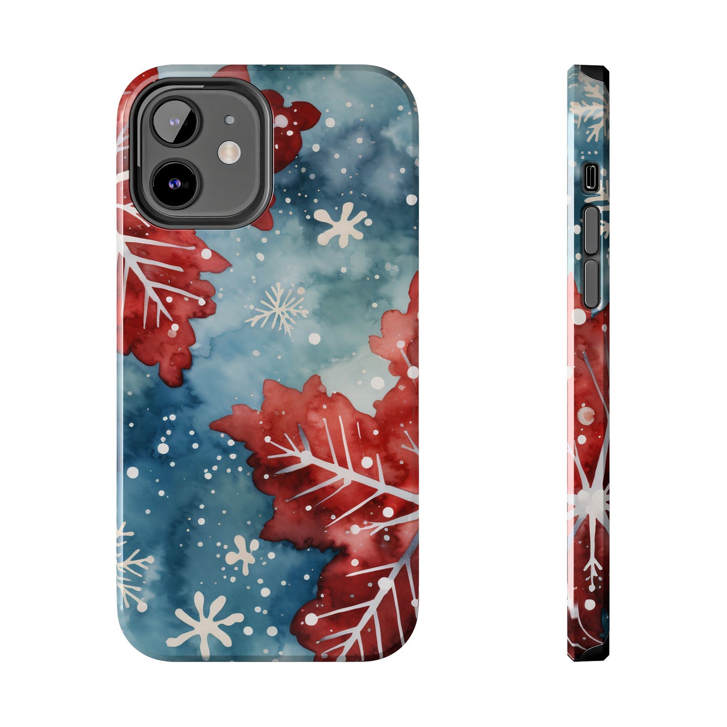 Crimson Snowflake Charm – iPhone Case Details: