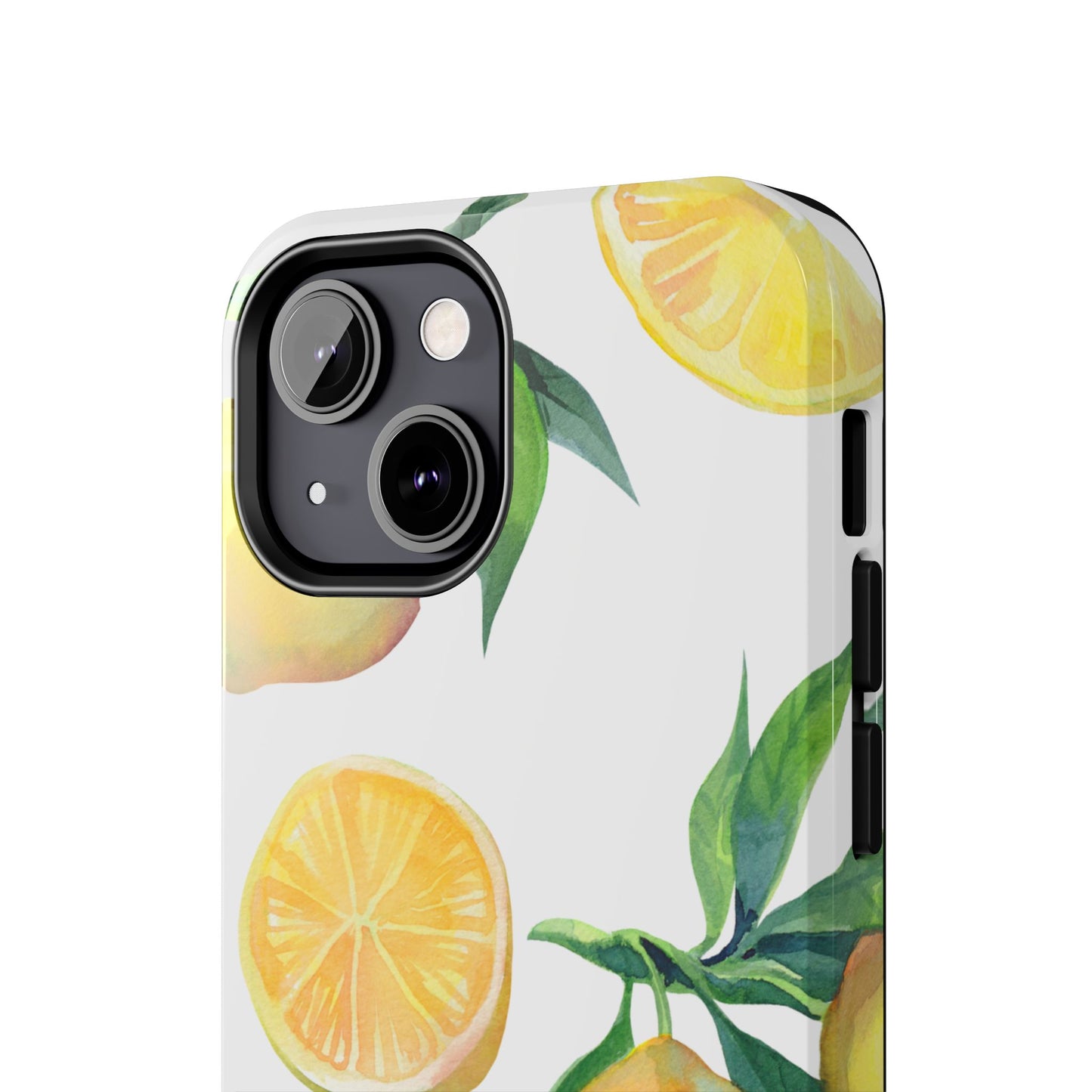 Lemon Grove Watercolor Tough iPhone Case – Fresh Citrus Design, Dual - Layer Protection - BOGO Cases
