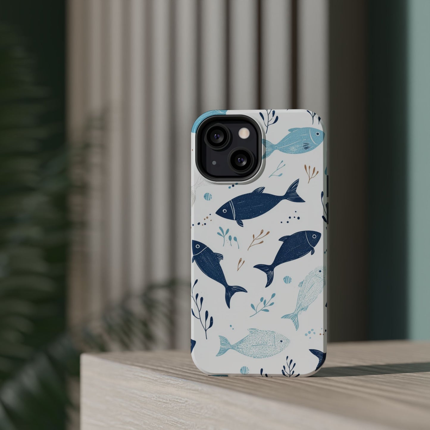 Oceanic Blue Fish Pattern - MagSafe iPhone Series Case