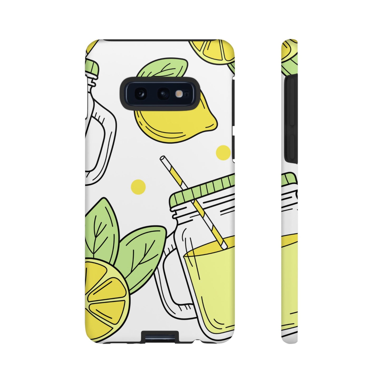Lemonade Love Tough Samsung Galaxy Case – Fun Lemon Mason Jar Design, Dual-Layer Protection