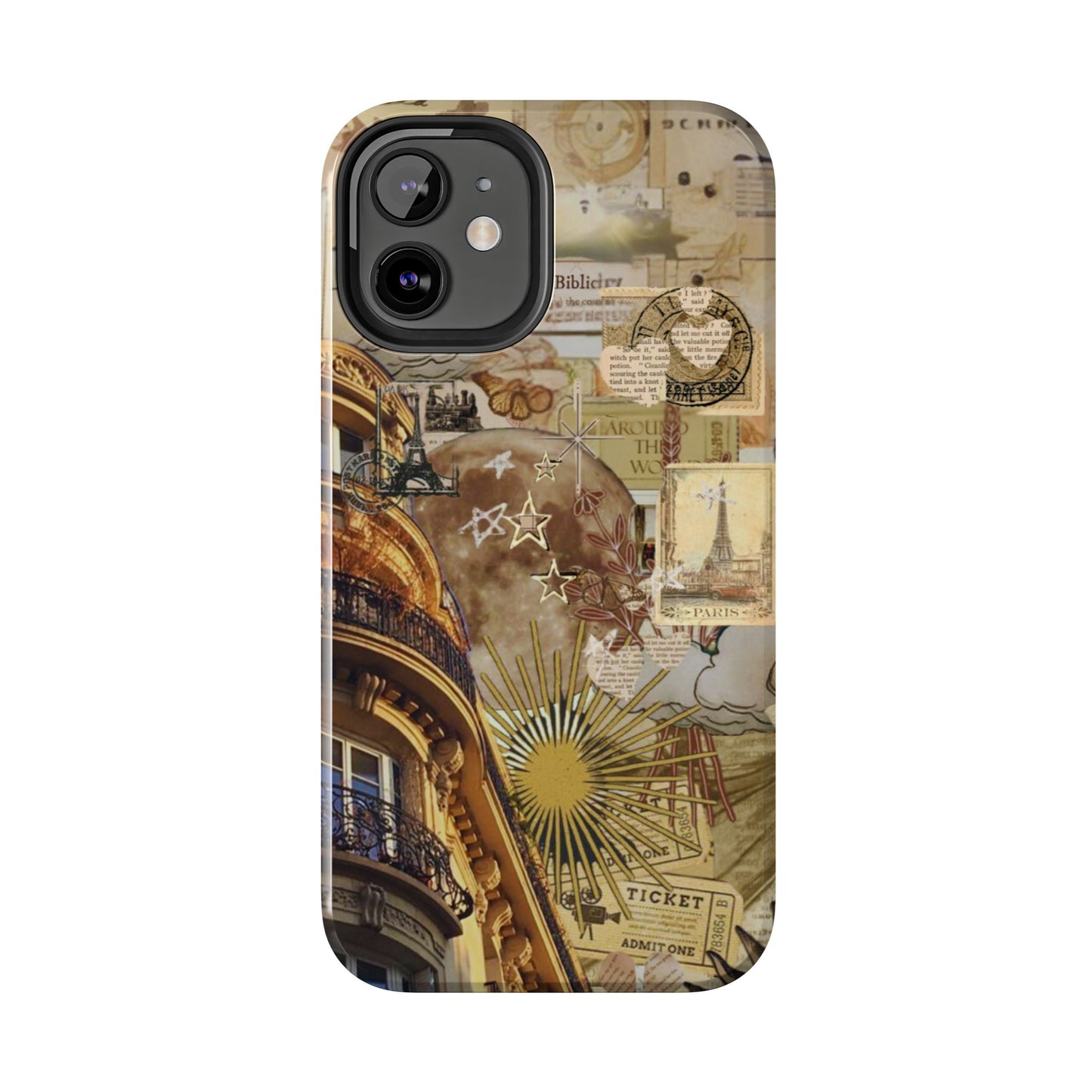 Parisian Dream Collage iPhone Case – Dual - Layer Protection with Vintage French Aesthetic - BOGO Cases
