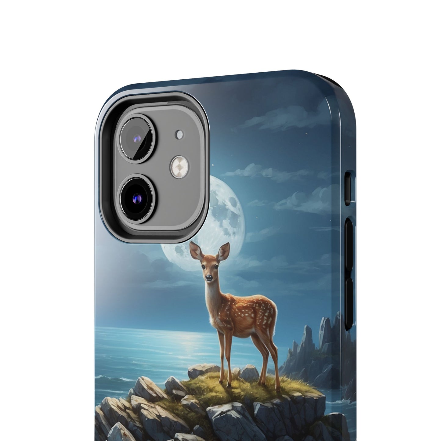 Enchanted Fawn Under the Moonlit Sky iPhone Case