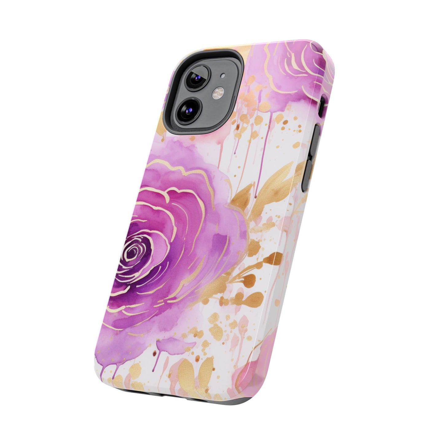 Radiant Purple & Gold Floral - iPhone Series Case