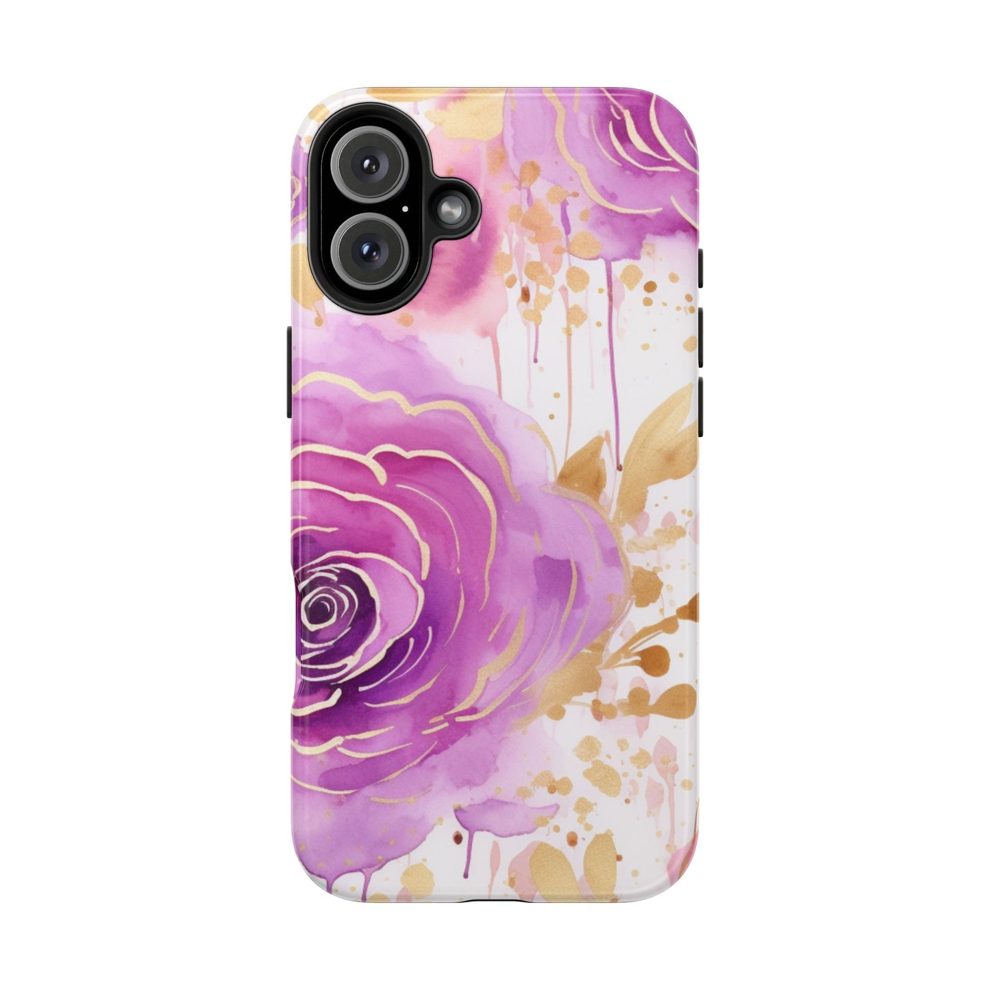 Radiant Purple & Gold Floral - iPhone Series Case