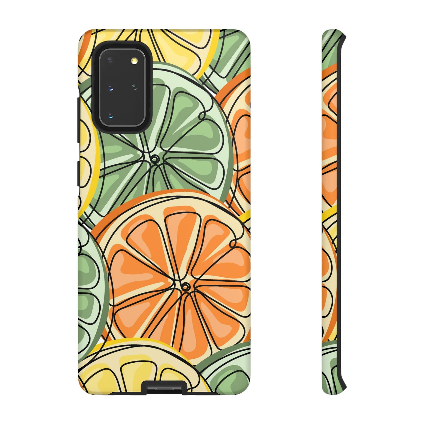 Citrus Zest Tough Samsung Galaxy Case – Bold Lime, Lemon, and Orange Design, Shockproof Protection