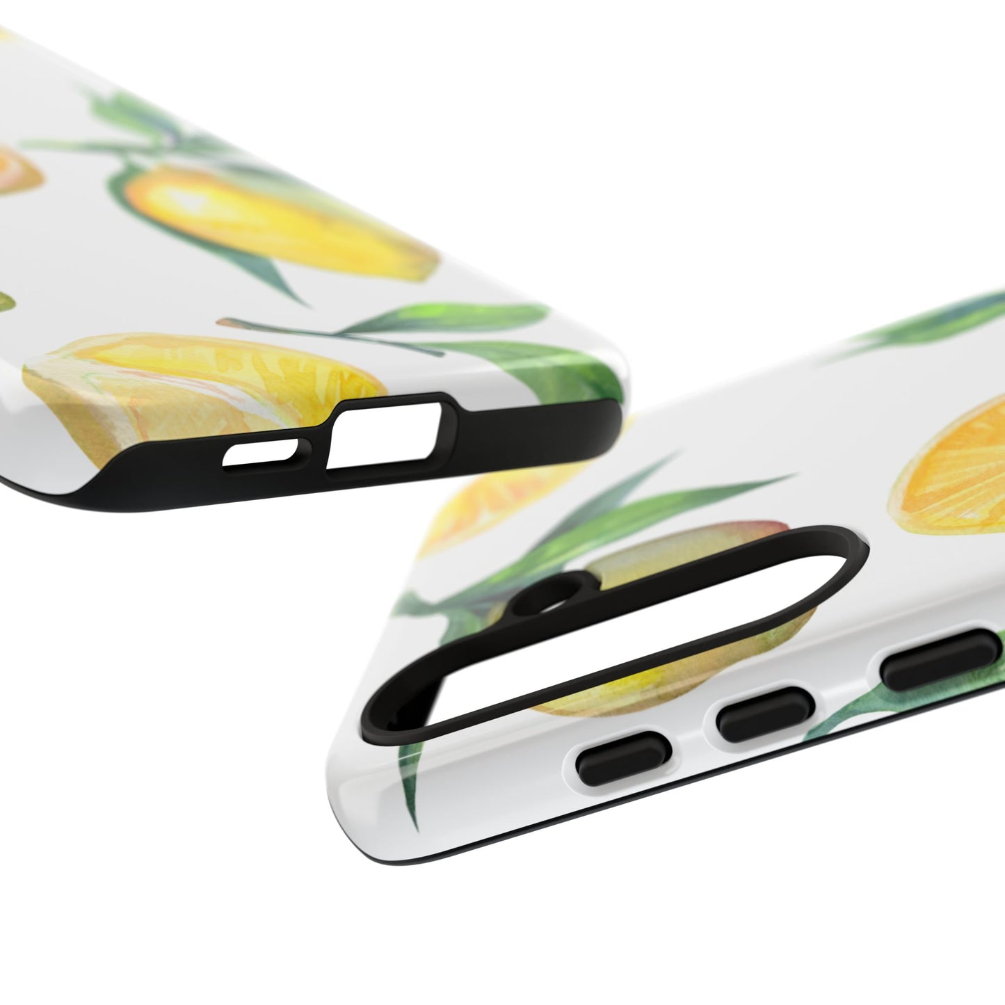 Lemon Grove Watercolor Tough Samsung Galaxy  Case – Fresh Citrus Design, Dual-Layer Protection