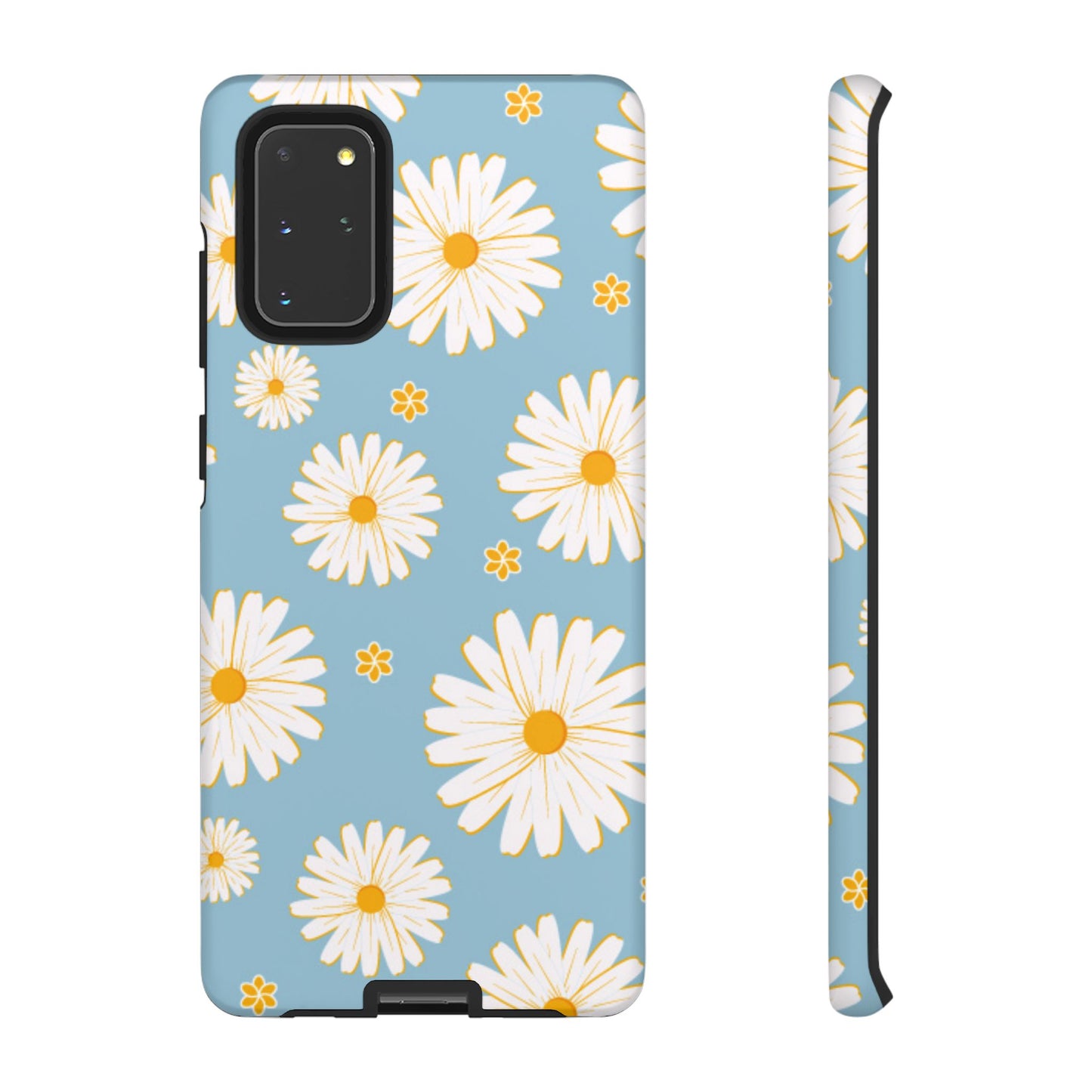 Bright Daisy Samsung Galaxy Case – Light Blue Background, Shockproof and Slim Design