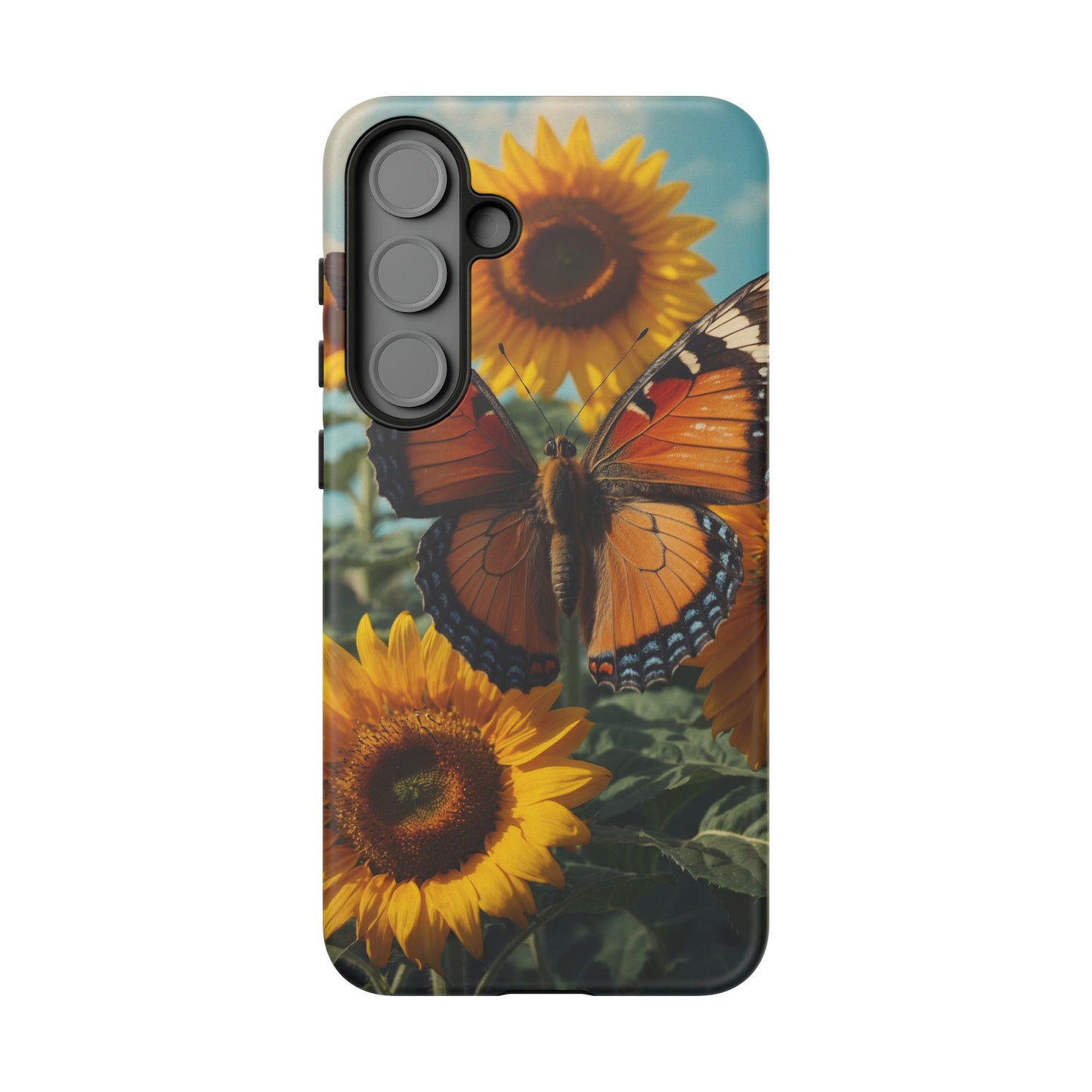 Vibrant Butterfly & Sunflower – Samsung Galaxy Case