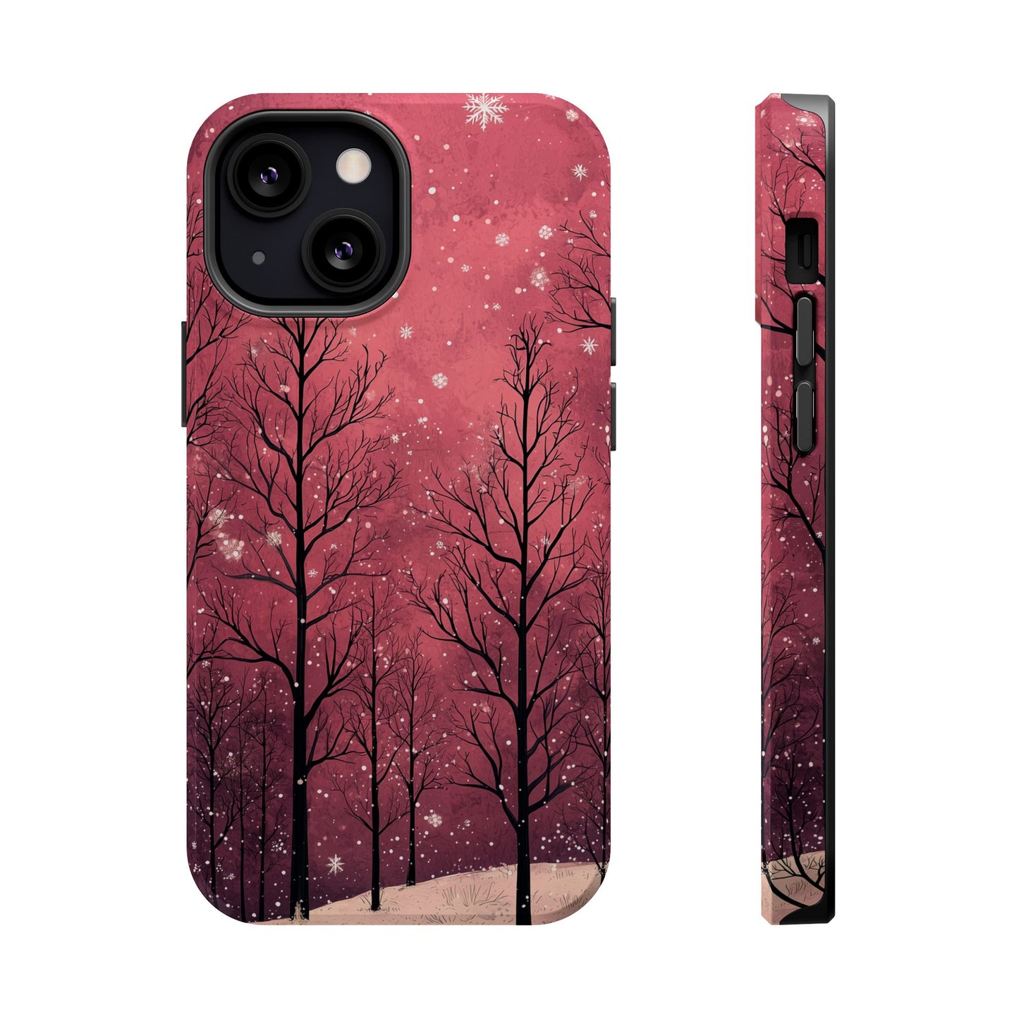 Pink Winter Twilight Forest - MagSafe iPhone Series Case