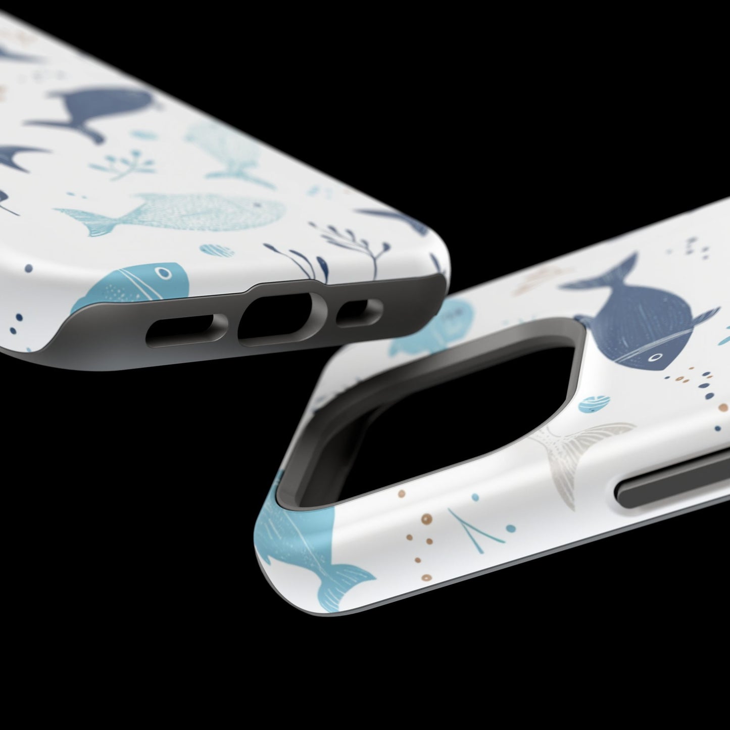 Oceanic Blue Fish Pattern - MagSafe iPhone Series Case