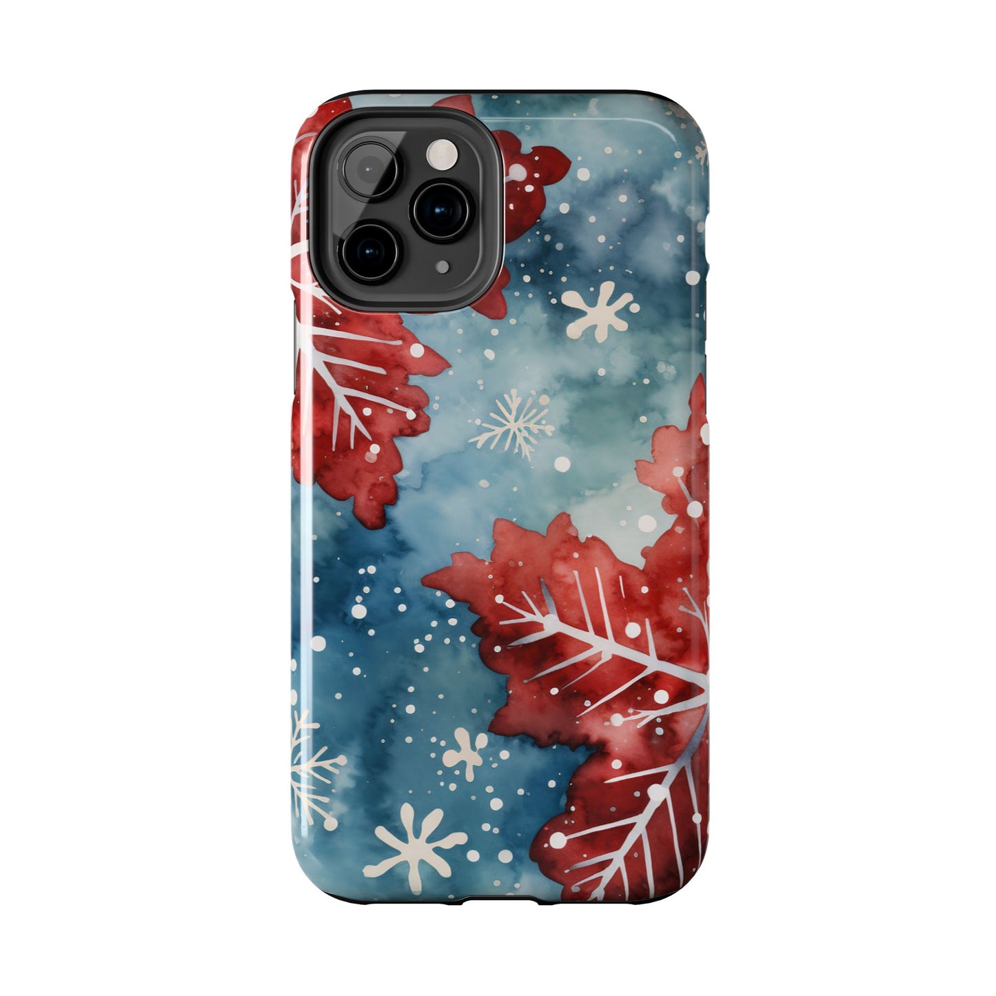 Crimson Snowflake Charm – iPhone Case Details: