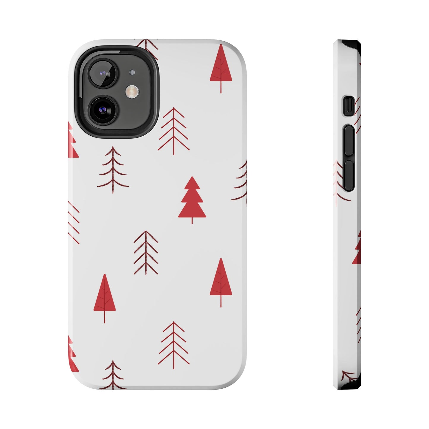 Scandi Red Pine Trees - iPhone Series Case