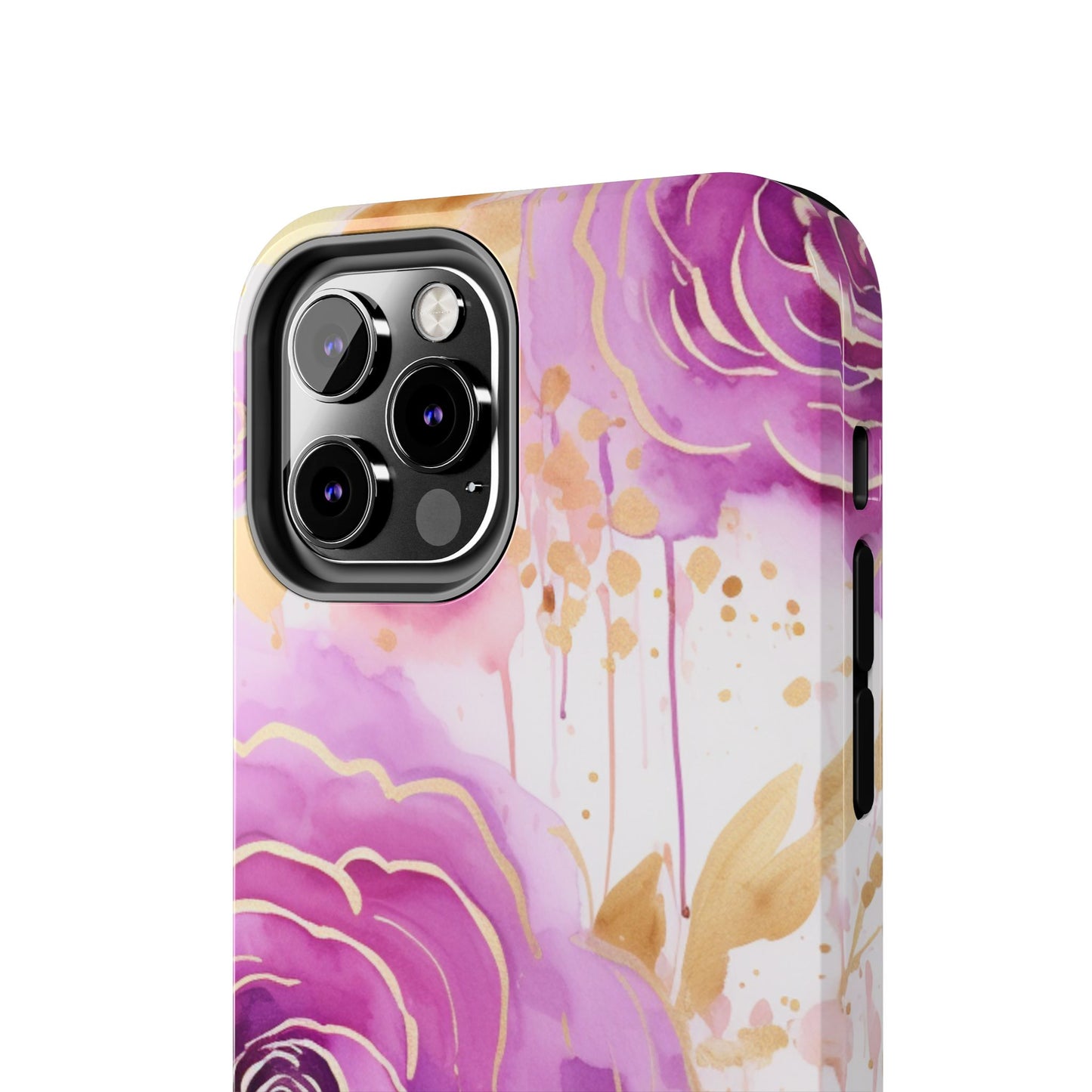 Radiant Purple & Gold Floral - iPhone Series Case