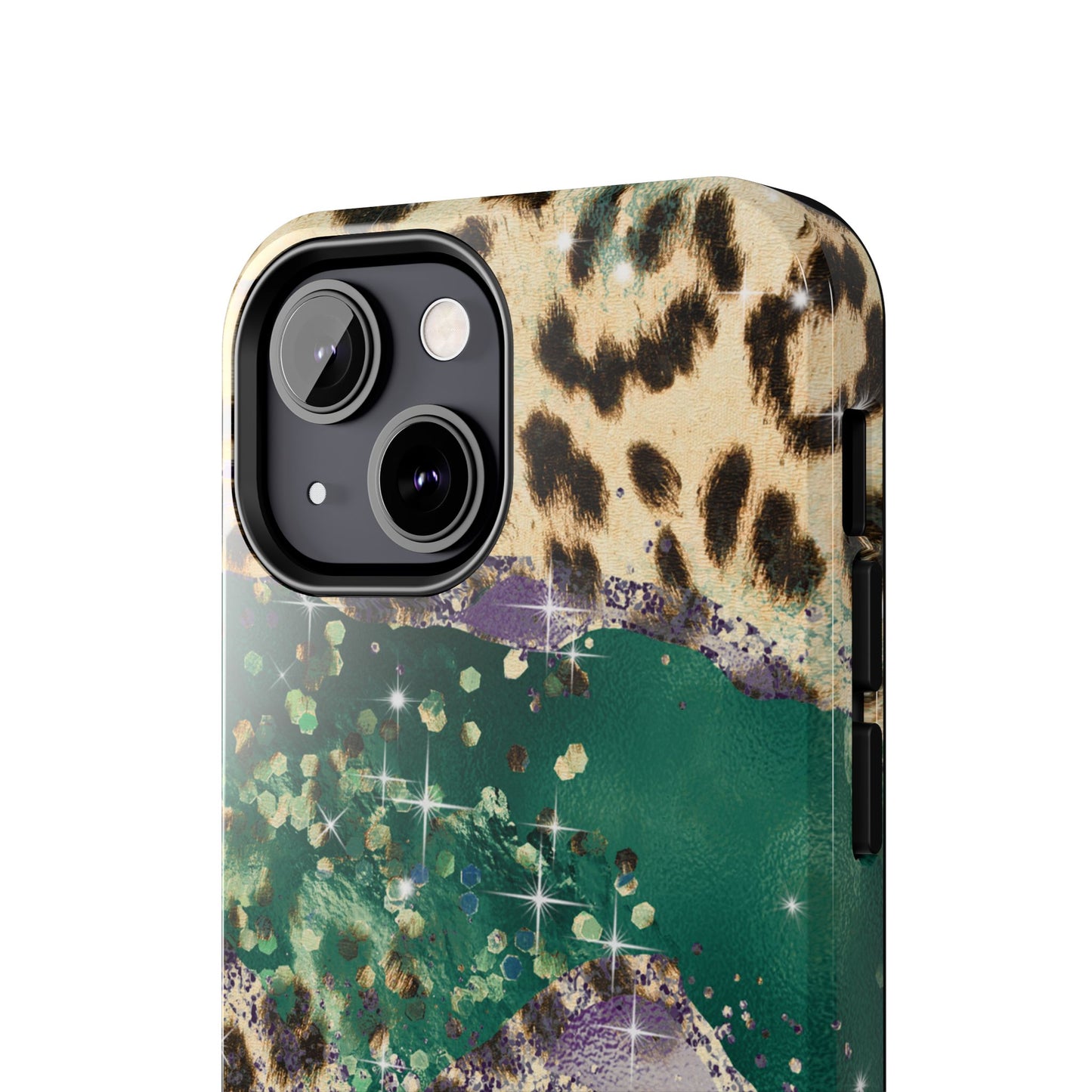 Emerald Glitter Leopard Print - iPhone Series Case