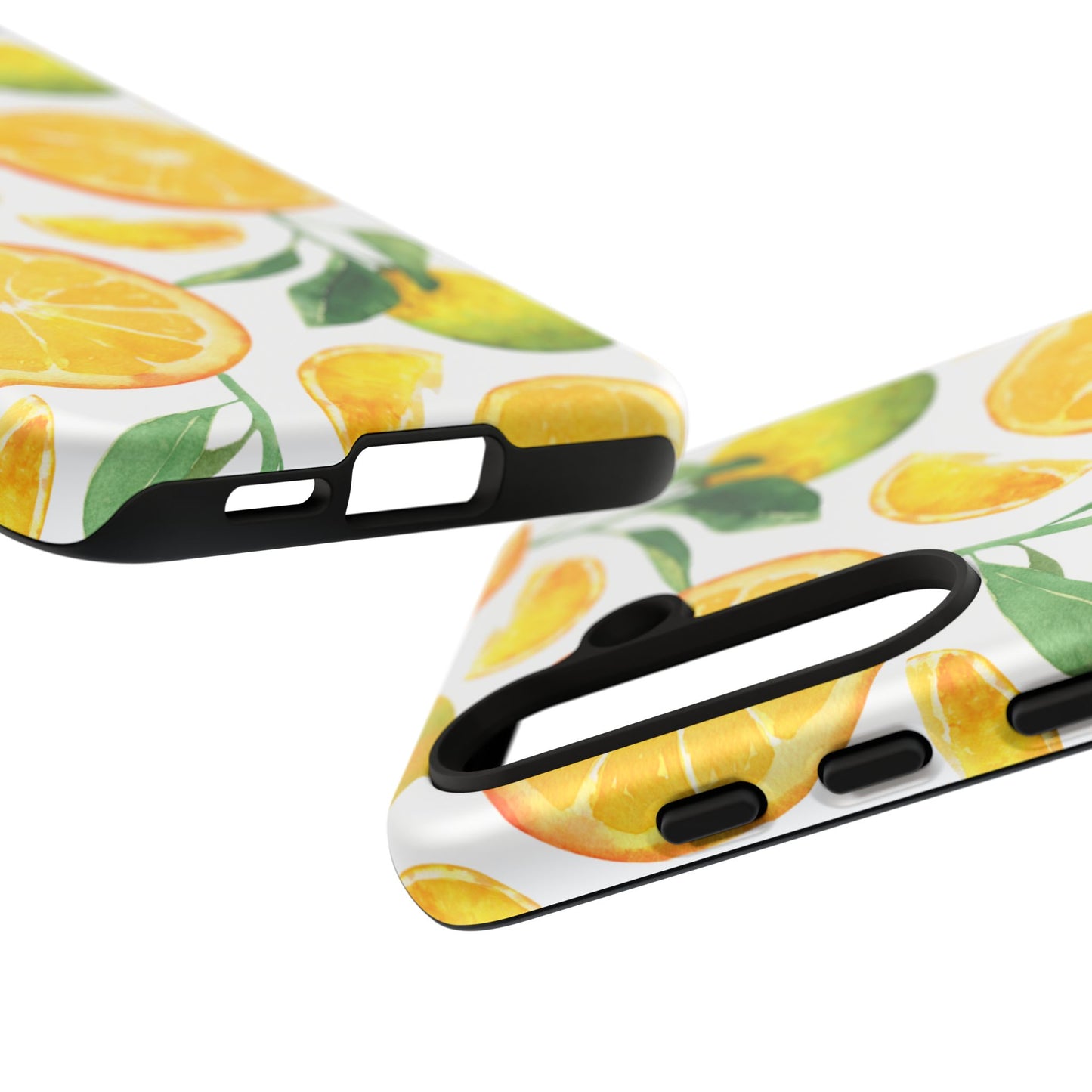 Sunny Citrus Grove Tough Samsung Galaxy Case – Watercolor Orange Design, Dual-Layer Protection