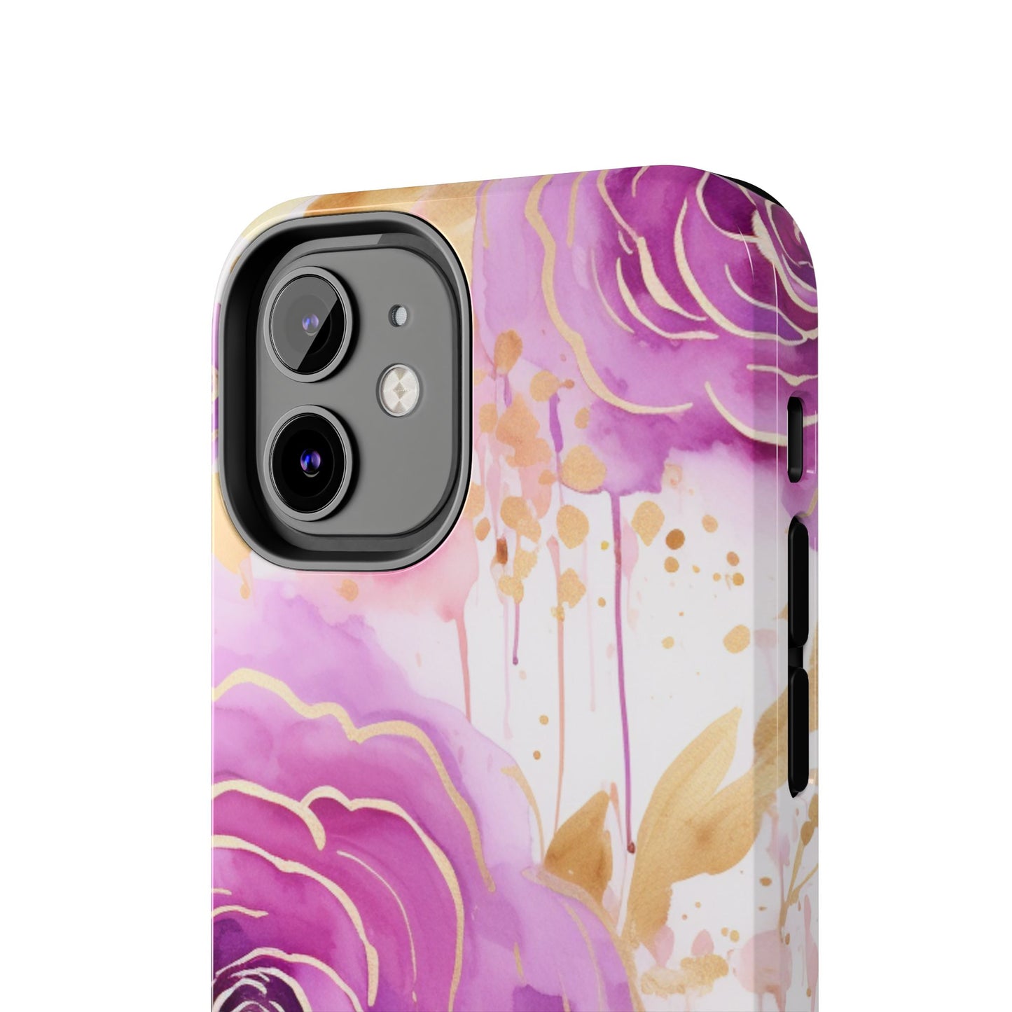 Radiant Purple & Gold Floral - iPhone Series Case