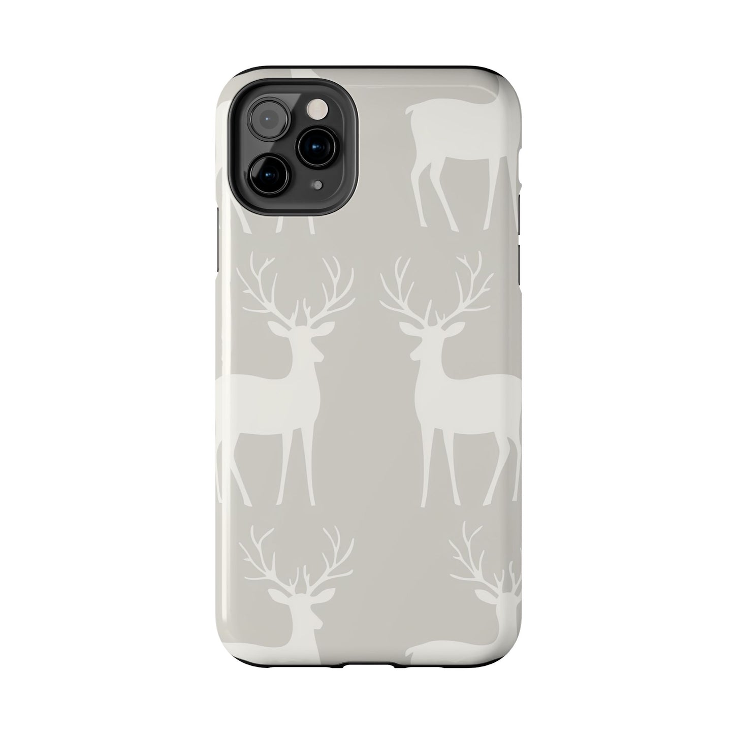 Elegant White Reindeer Pattern – iPhone Series Case