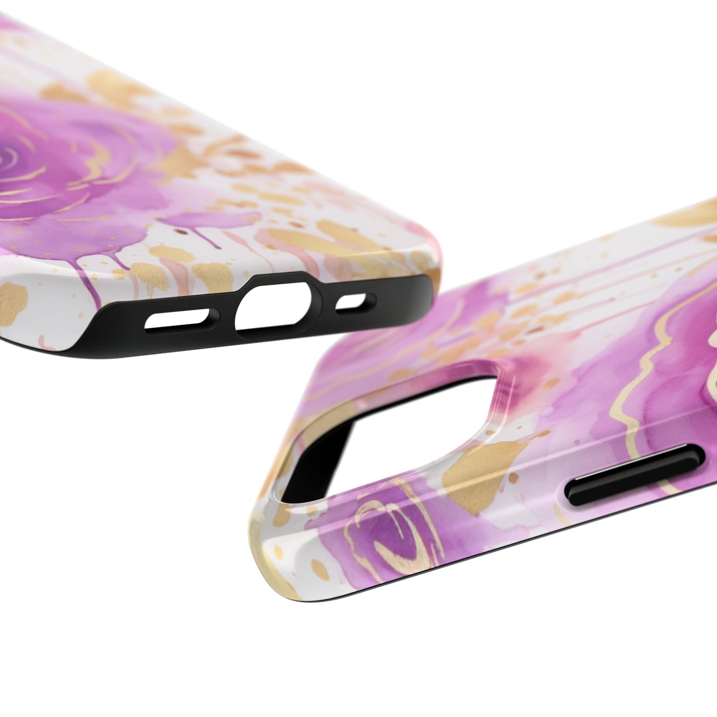Radiant Purple & Gold Floral - iPhone Series Case