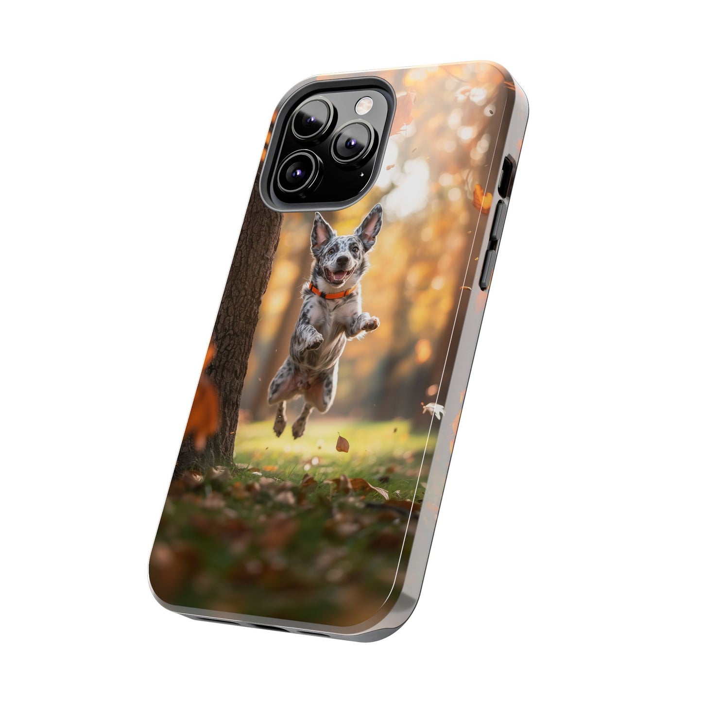 Energetic Blue Heeler Forest Pup Phone Case – Durable Outdoor-Inspired Design