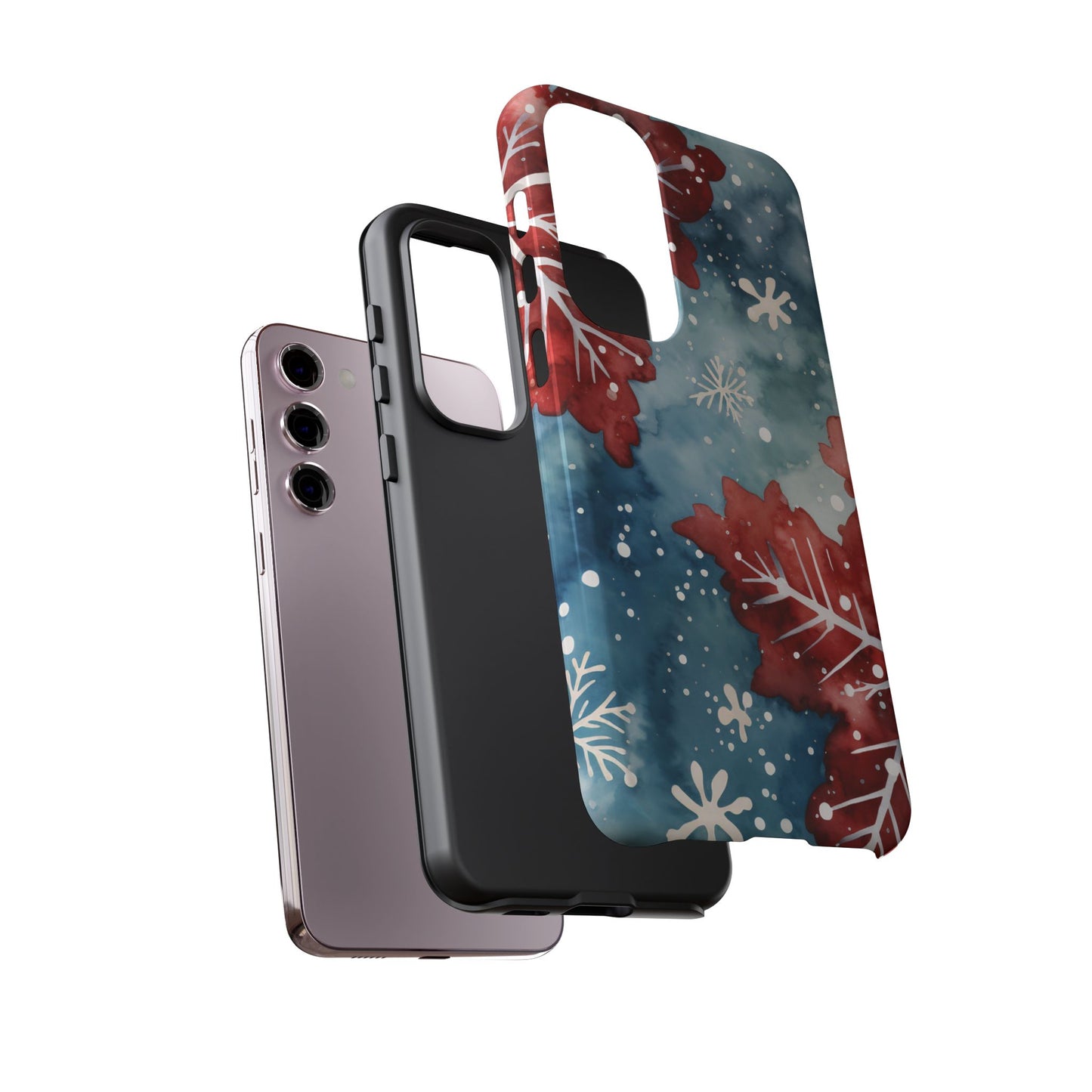 Crimson Snowflake Charm – Samsung Galaxy Case