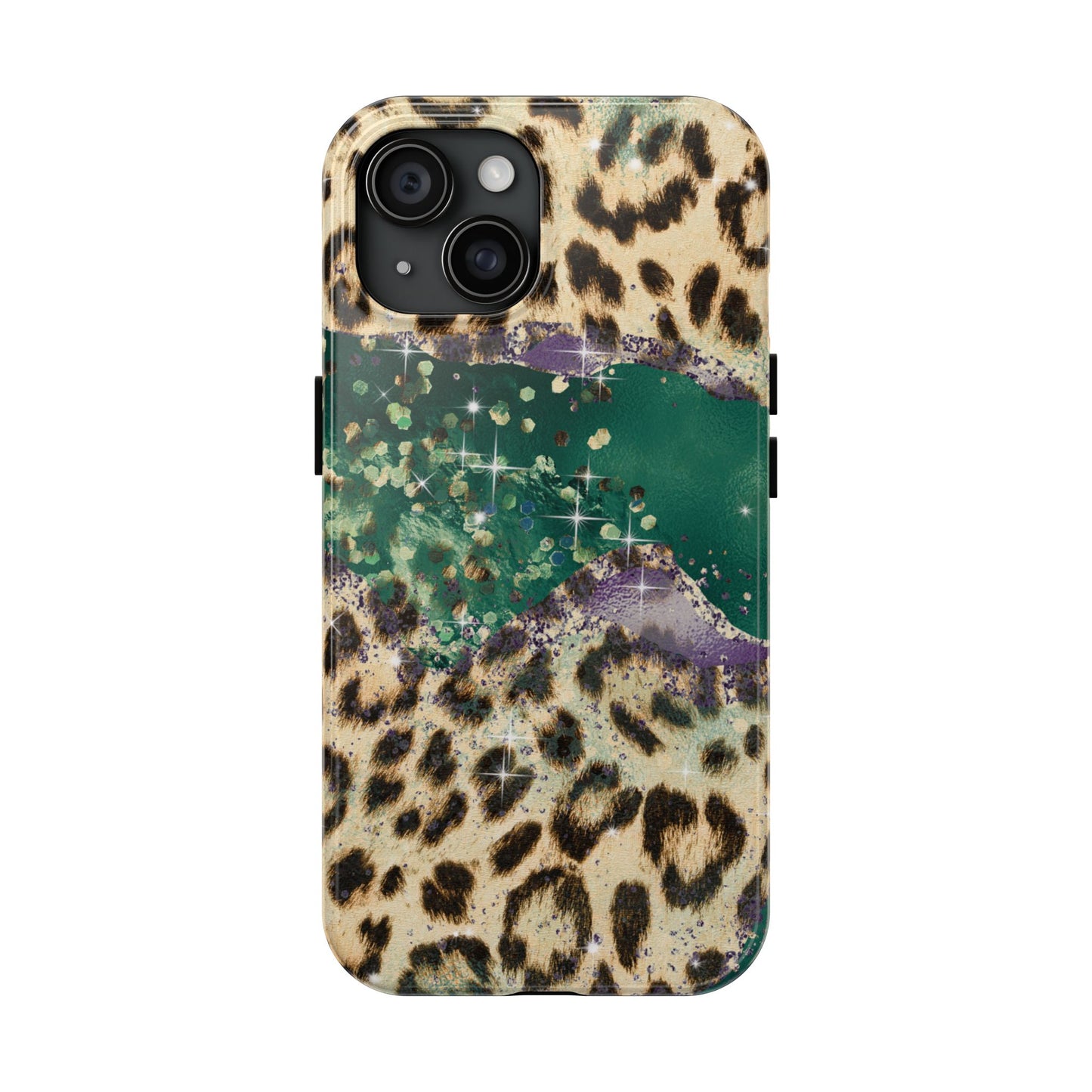 Emerald Glitter Leopard Print - iPhone Series Case