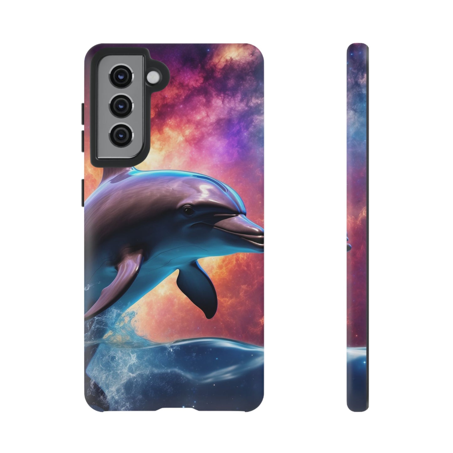 Cosmic Dolphin Galaxy Art - Samsung Galaxy Case
