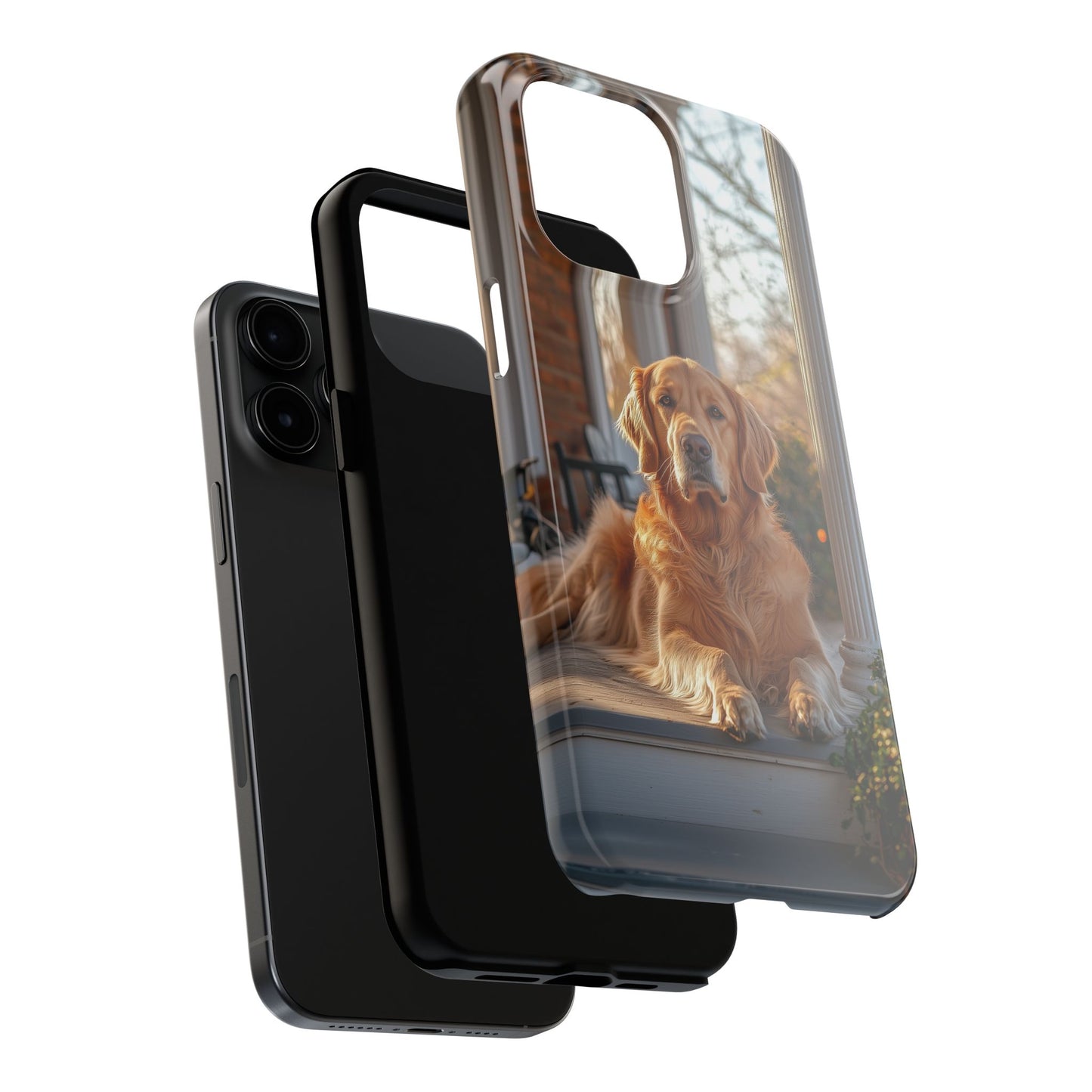 Golden Retriever on Porch - iPhone Series Case