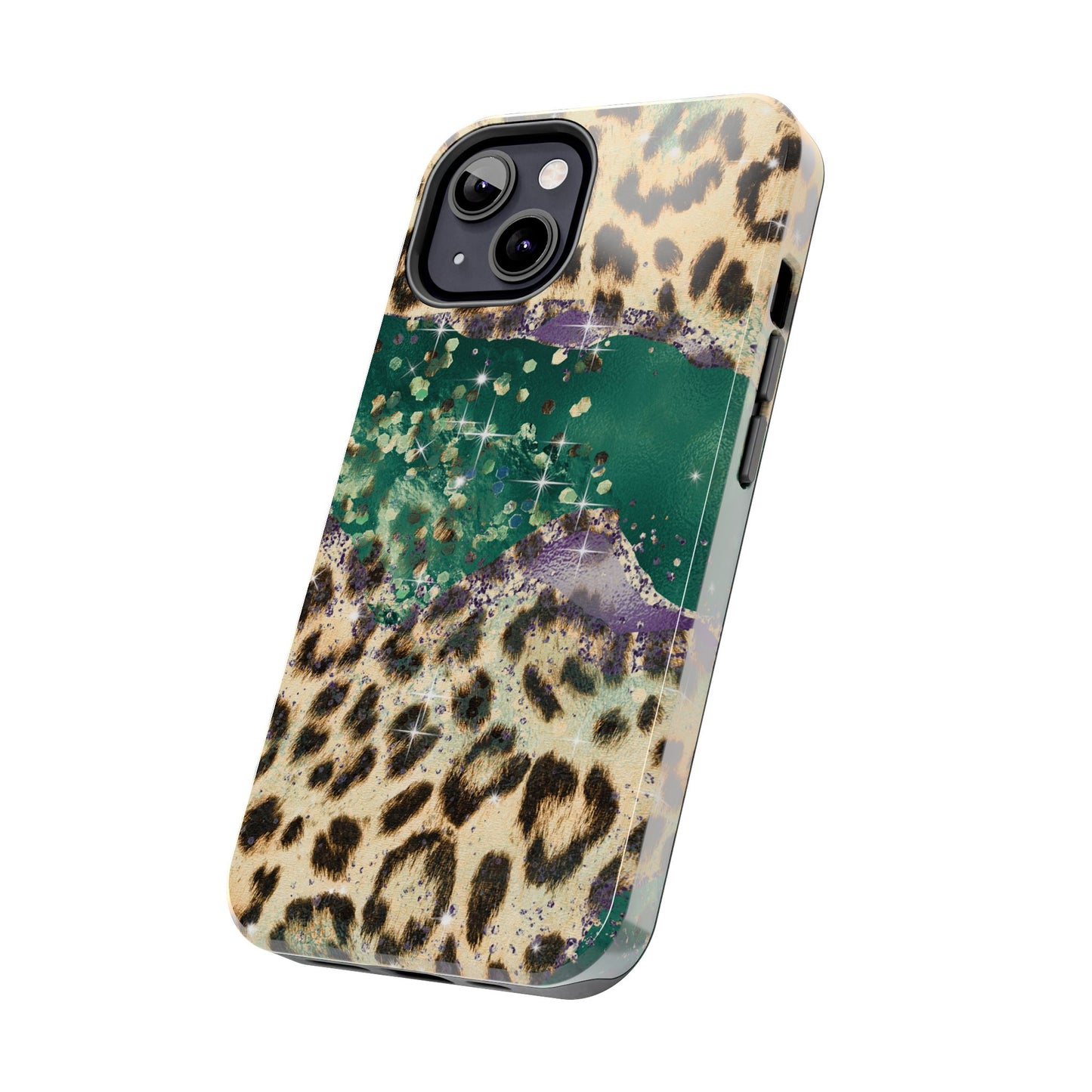 Emerald Glitter Leopard Print - iPhone Series Case