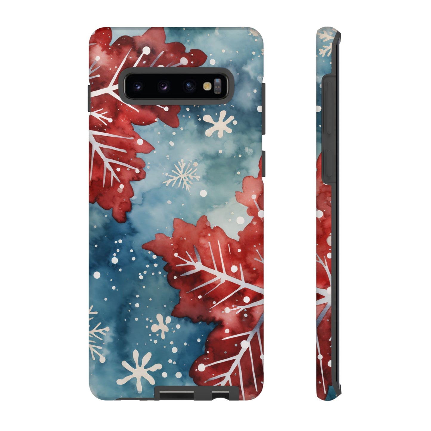 Crimson Snowflake Charm – Samsung Galaxy Case