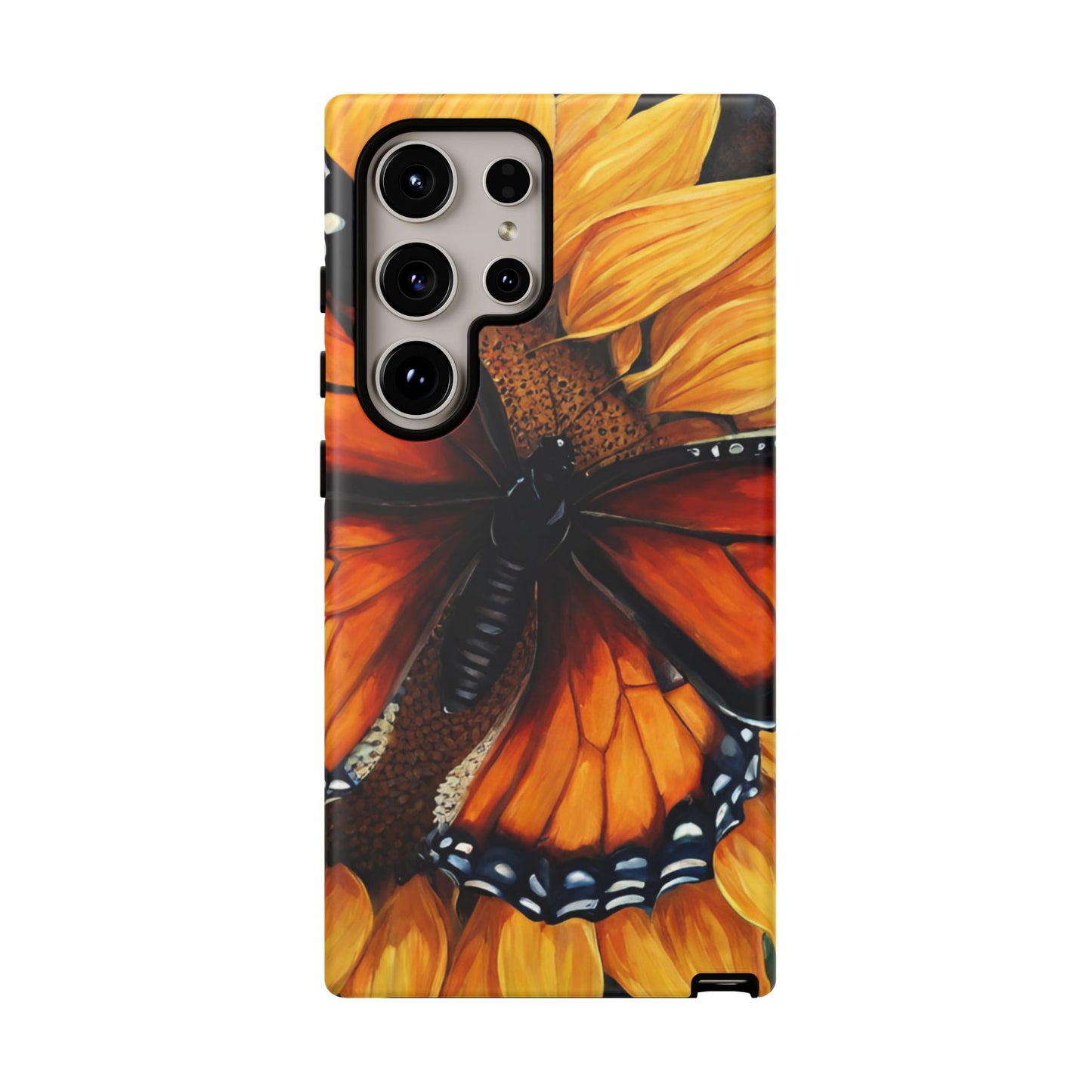 Monarch Butterfly & Sunflower Art – Samsung Galaxy Case