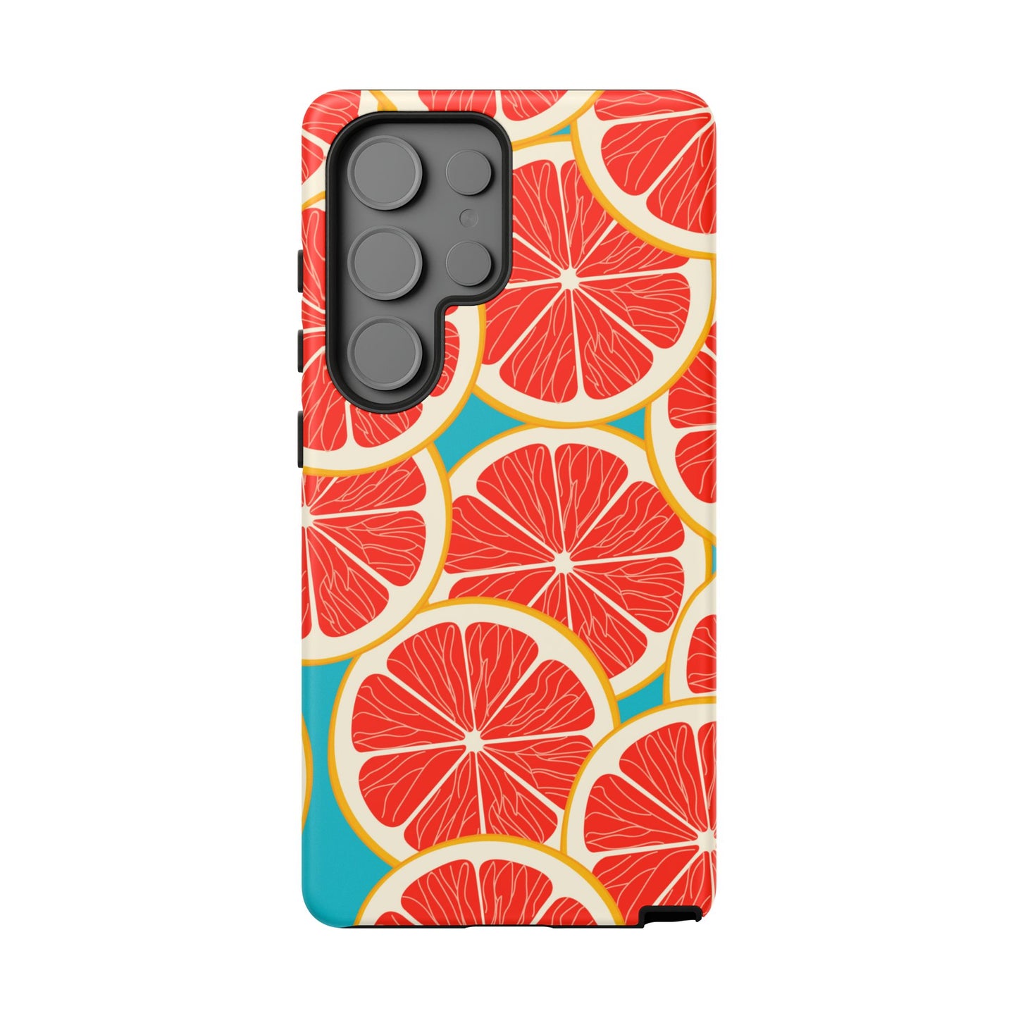 Ruby Grapefruit Pop Tough Samsung Galaxy Case – Vibrant Citrus Design, Shock-Resistant Protection