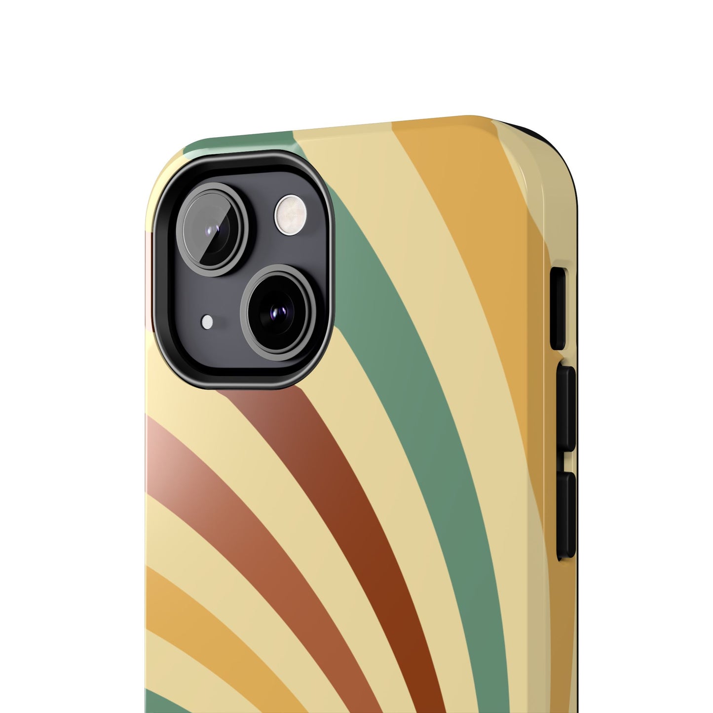 Earthy Retro Swirl iPhone Case – Dual-Layer Protection with 70s-Inspired Earth Tones