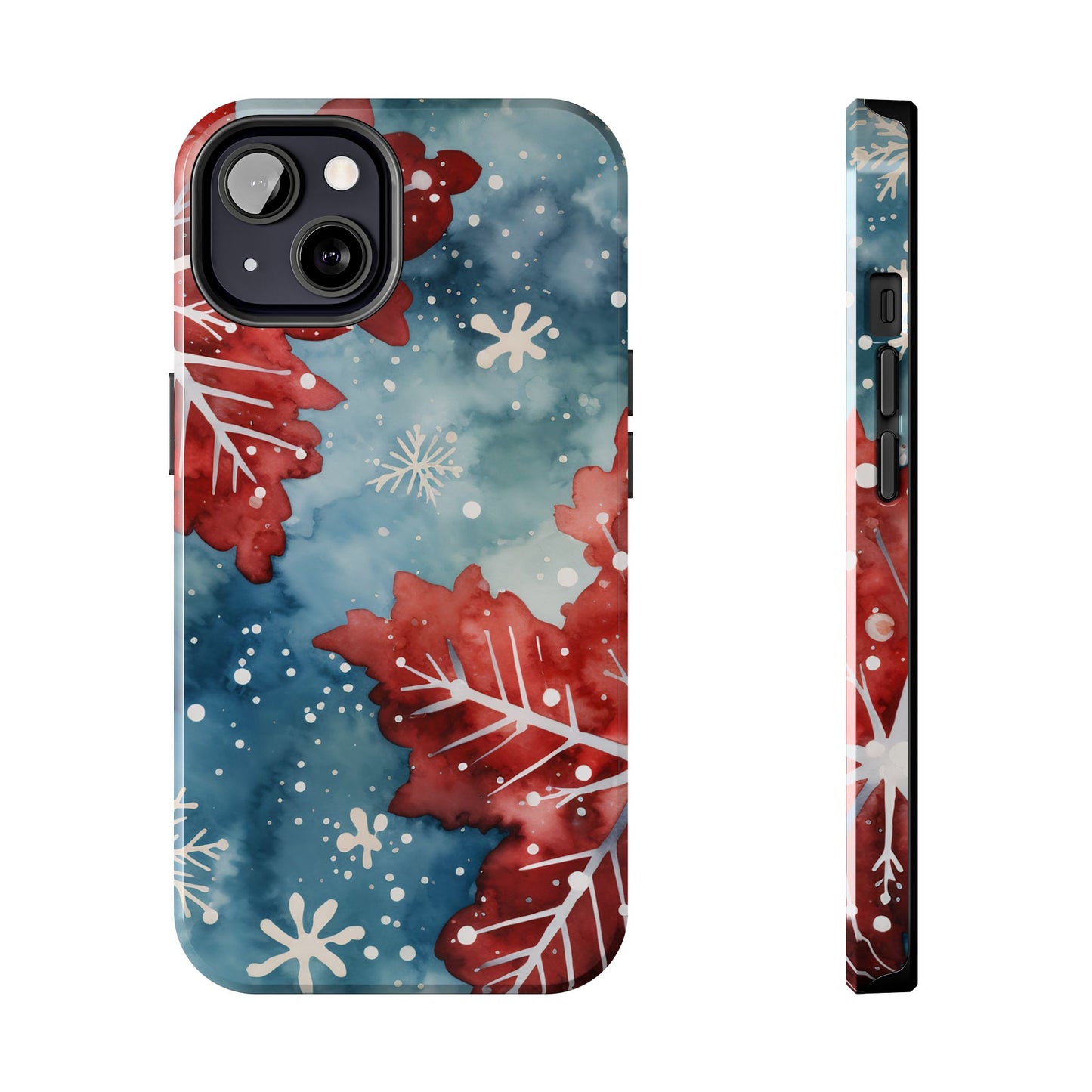 Crimson Snowflake Charm – iPhone Case Details: