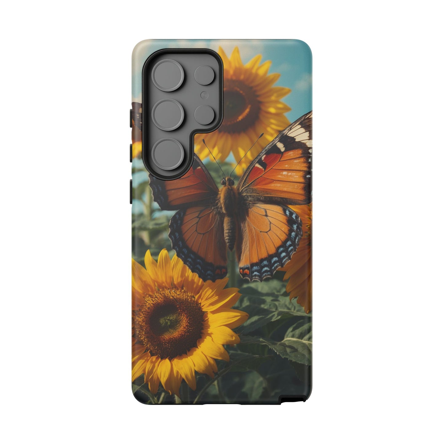Vibrant Butterfly & Sunflower – Samsung Galaxy Case